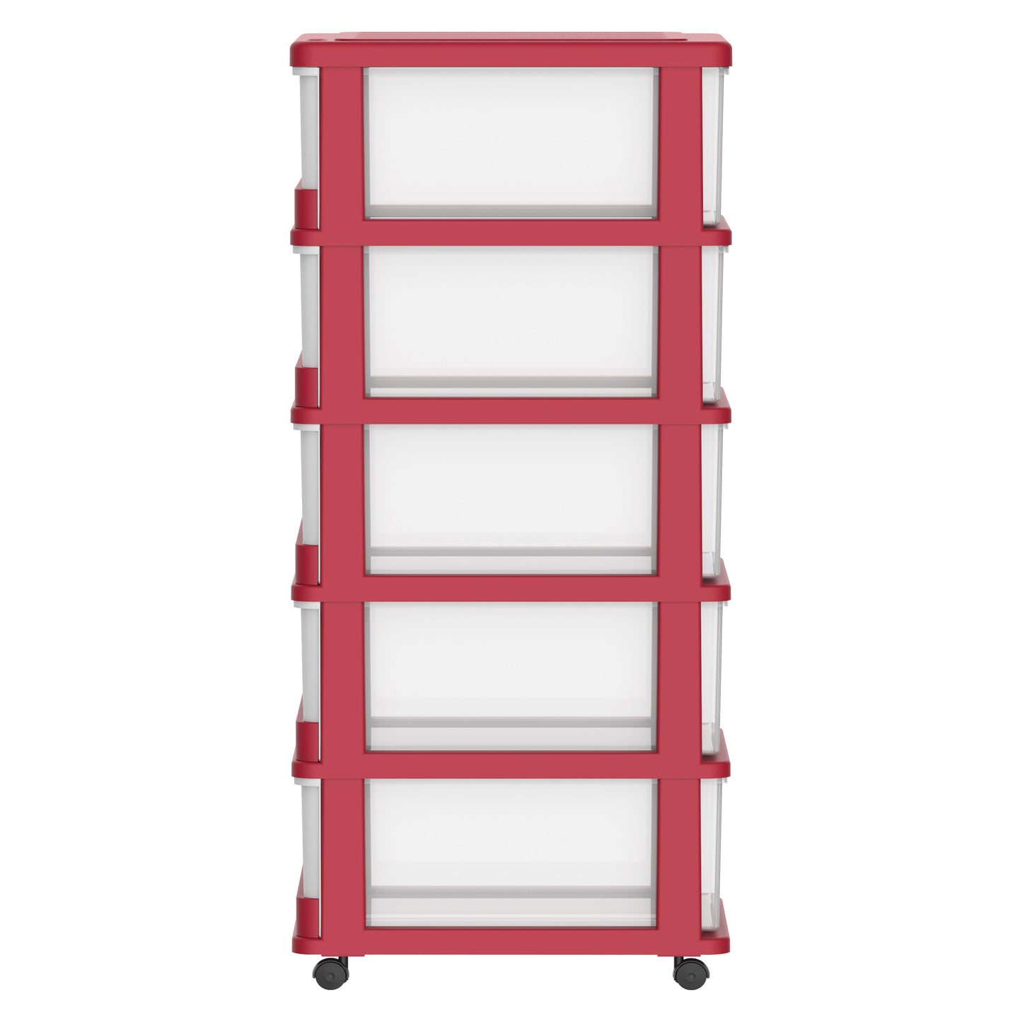 5 Tiers Storage Cabinet with Drawers & Wheels