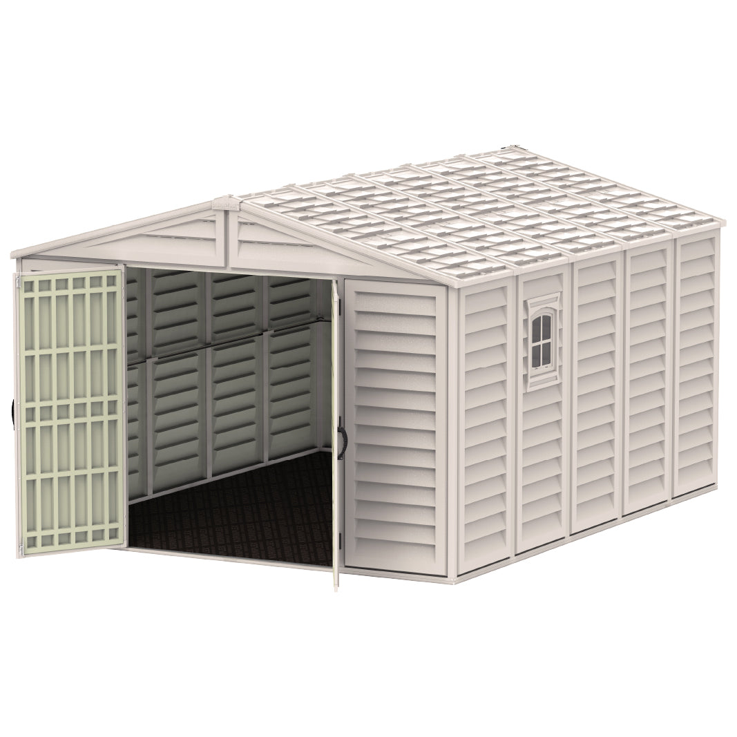 WoodBridge 10.5x13ft (324.8x405xH 233.2 cm) Resin Garden Storage Shed
