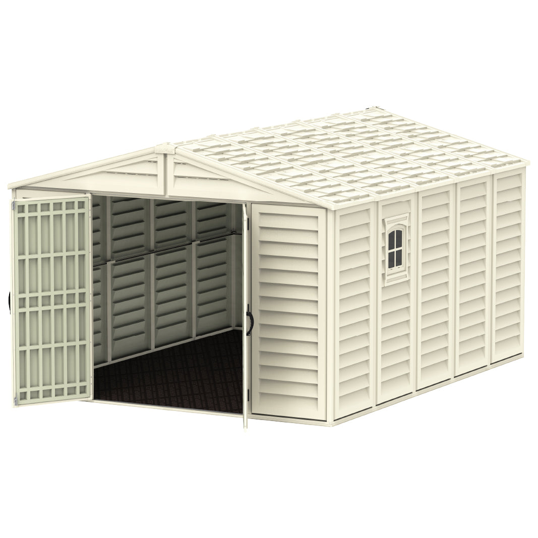 WoodBridge 10.5x13ft (324.8x405xH 233.2 cm) Resin Garden Storage Shed