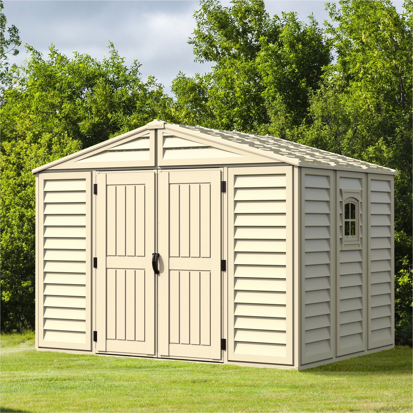 WoodBridge 10.5x8ft (324.8x247x233.2 cm) Resin Garden Storage Shed - Cosmoplast Bahrain