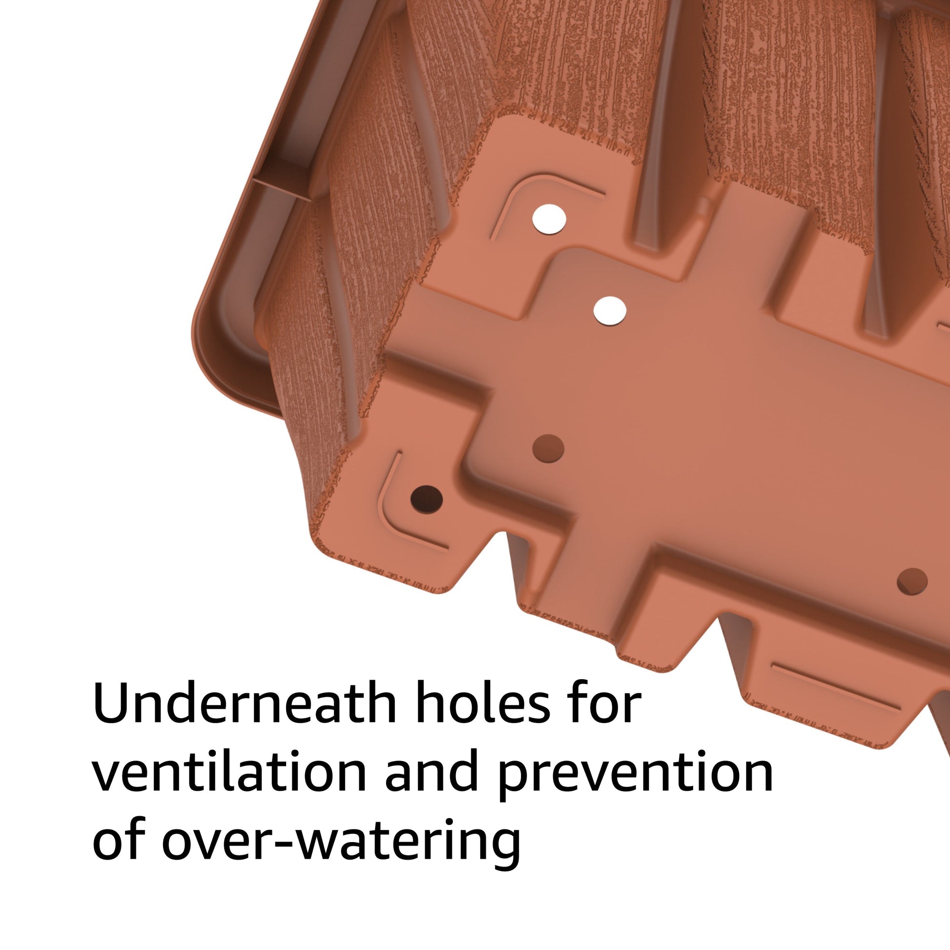 36" Cedargrain Rectangular Planter with Tray - Cosmoplast Bahrain