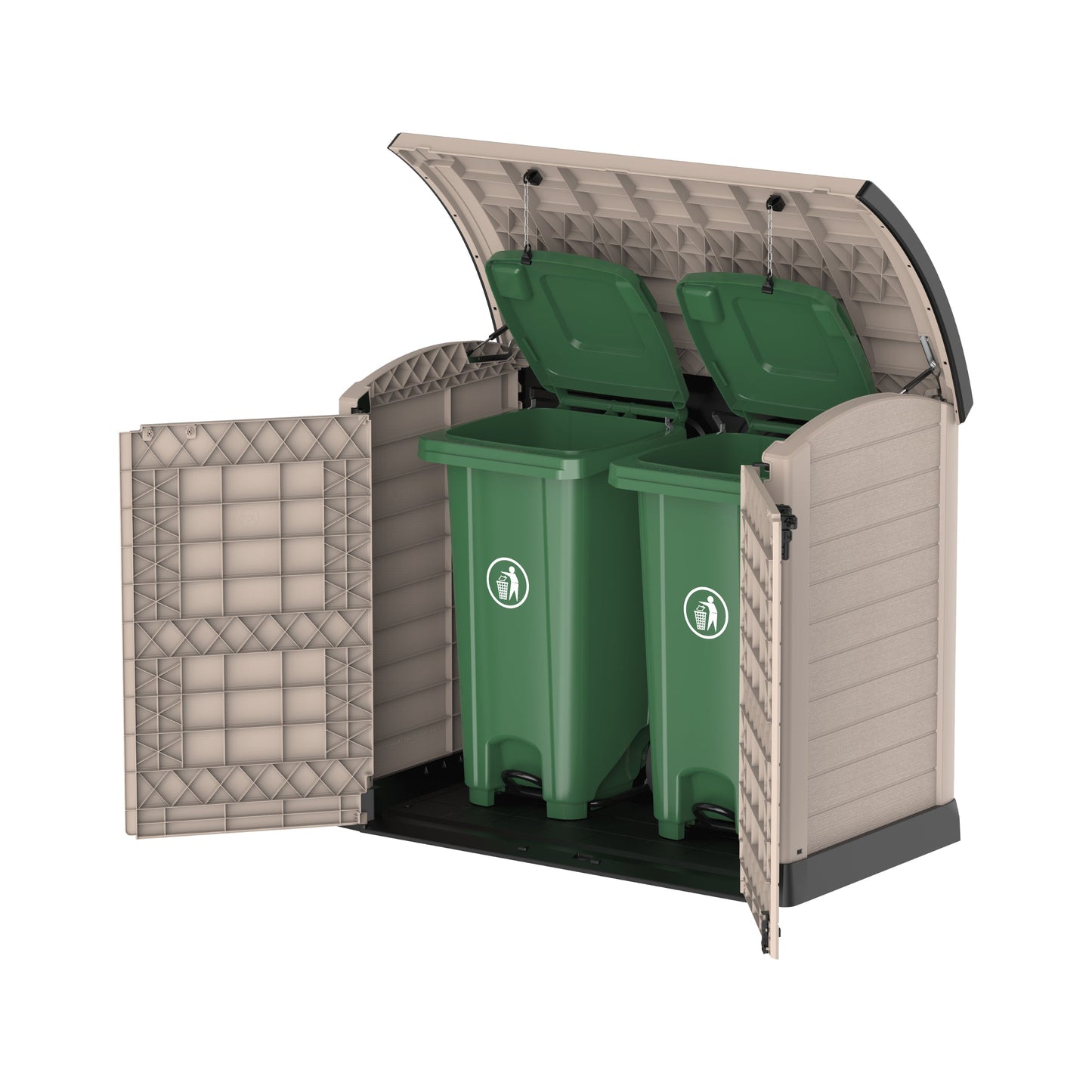 Cedargrain 1200L Small Storage Shed with Arc Lid - Cosmoplast Bahrain