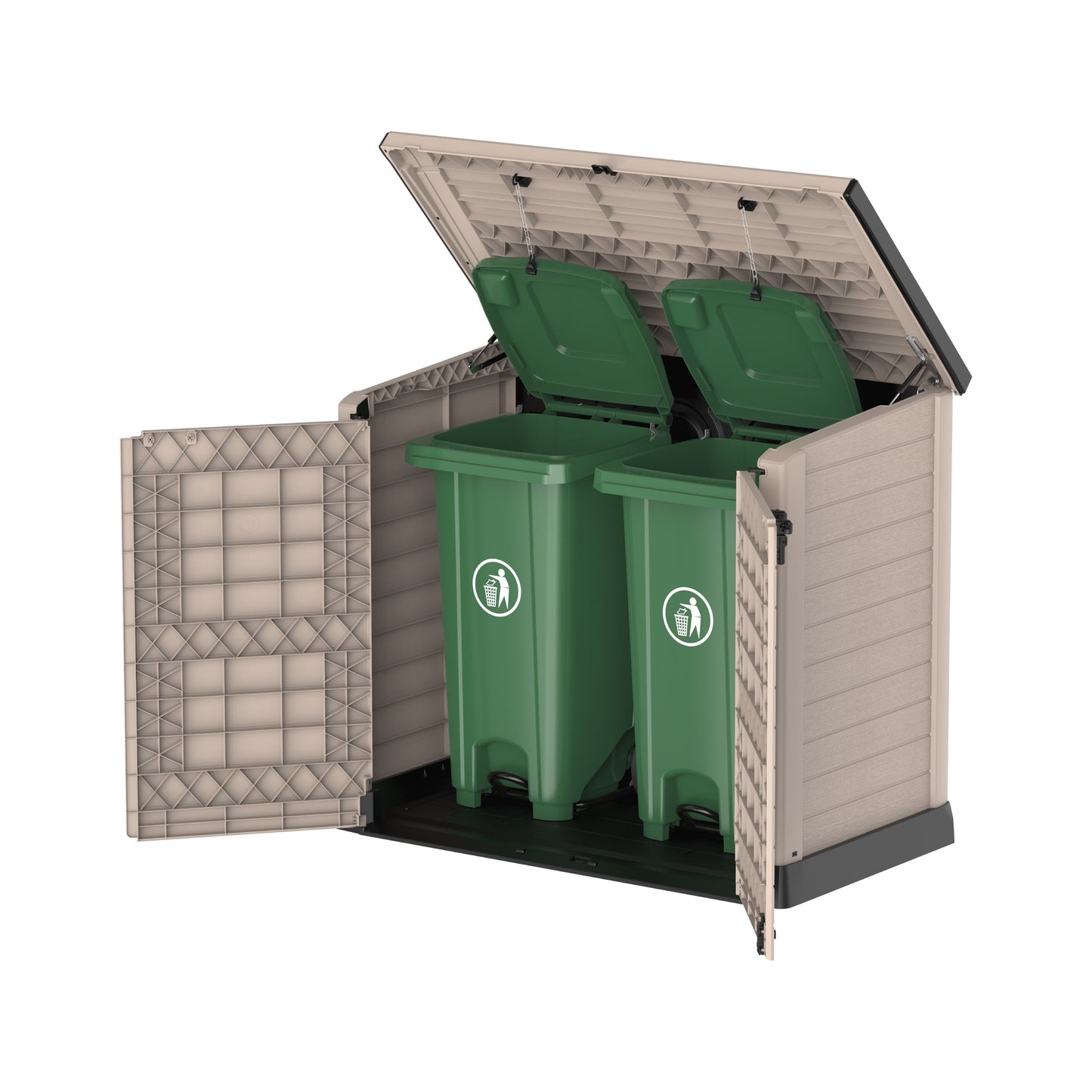 Cedargrain 1200L Small Storage Shed with Flat Lid - Cosmoplast Bahrain