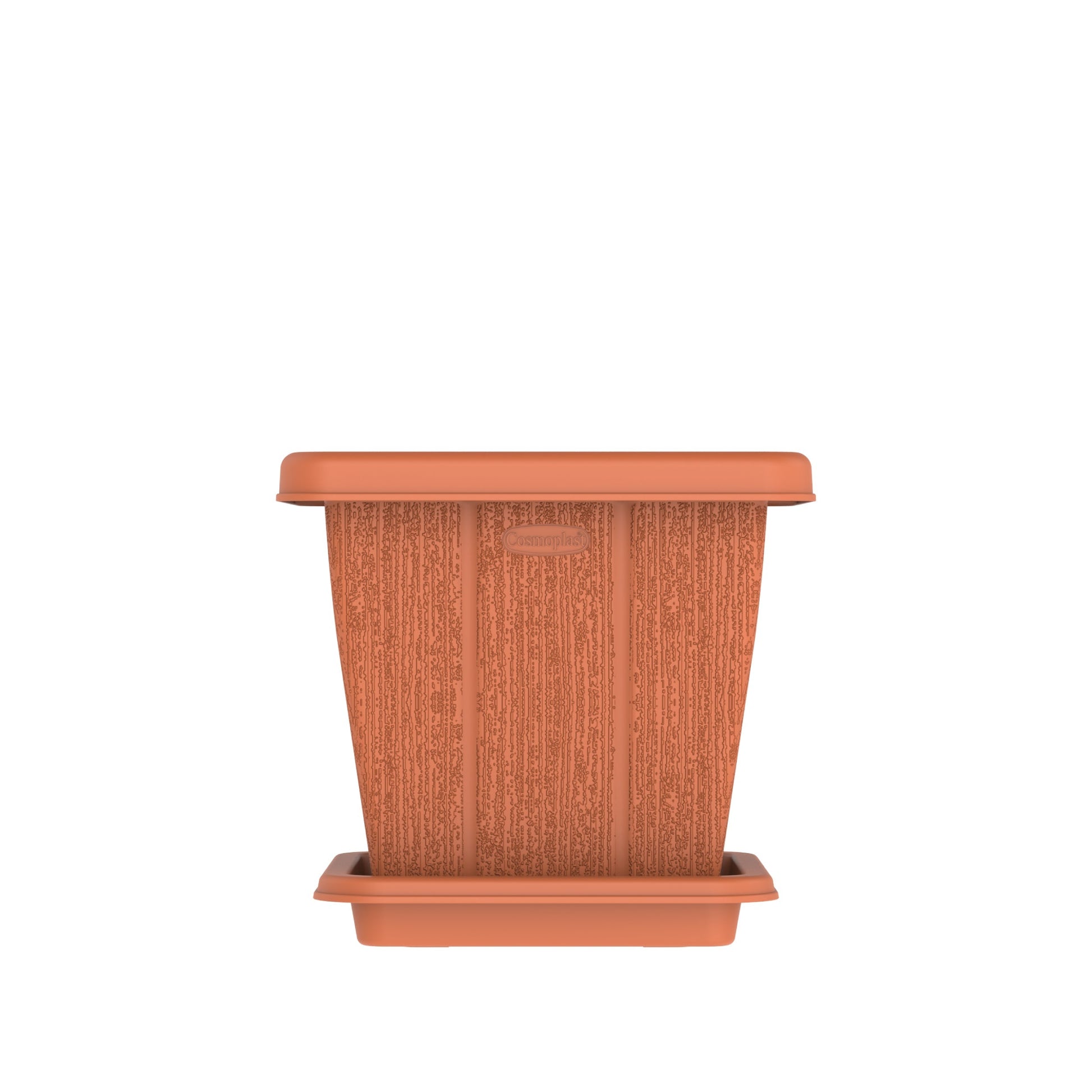 10L Cedargrain Square Planter with Tray - Cosmoplast Bahrain