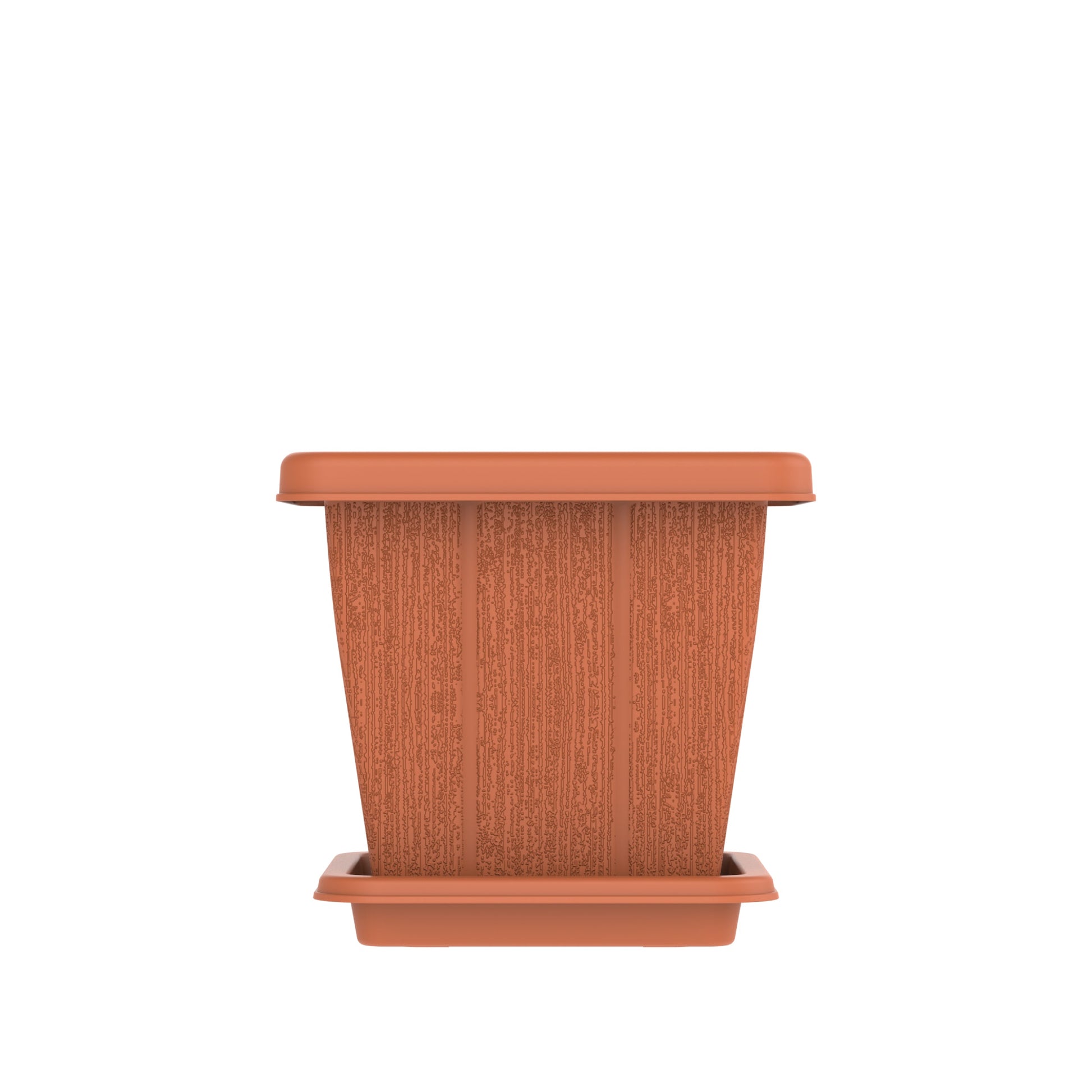 10L Cedargrain Square Planter with Tray - Cosmoplast Bahrain