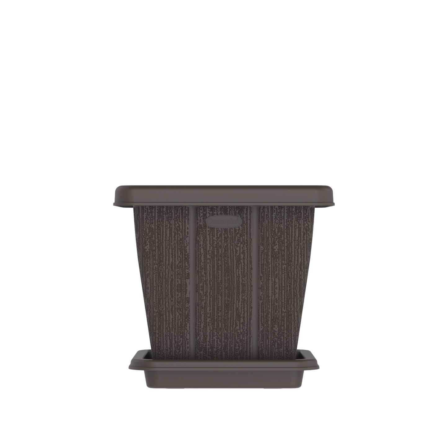 10L Cedargrain Square Planter with Tray - Cosmoplast Bahrain