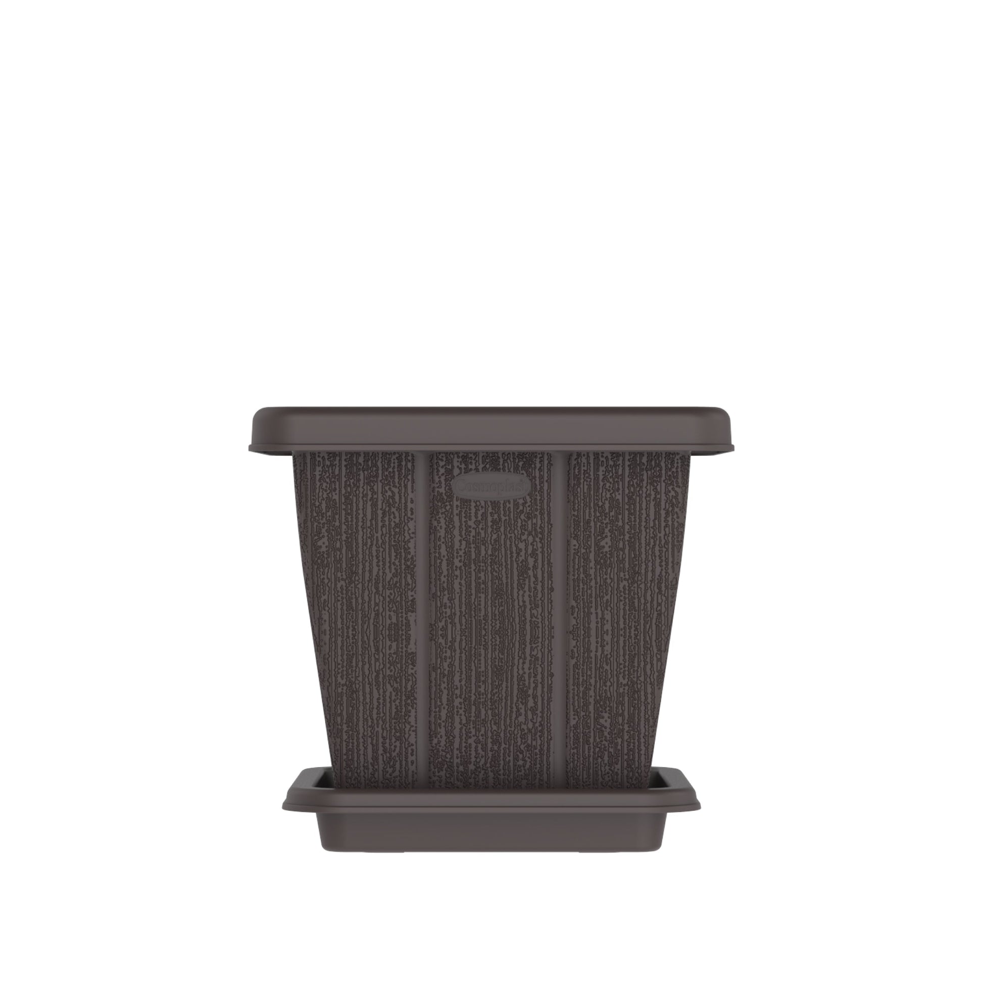 10L Cedargrain Square Planter with Tray - Cosmoplast Bahrain