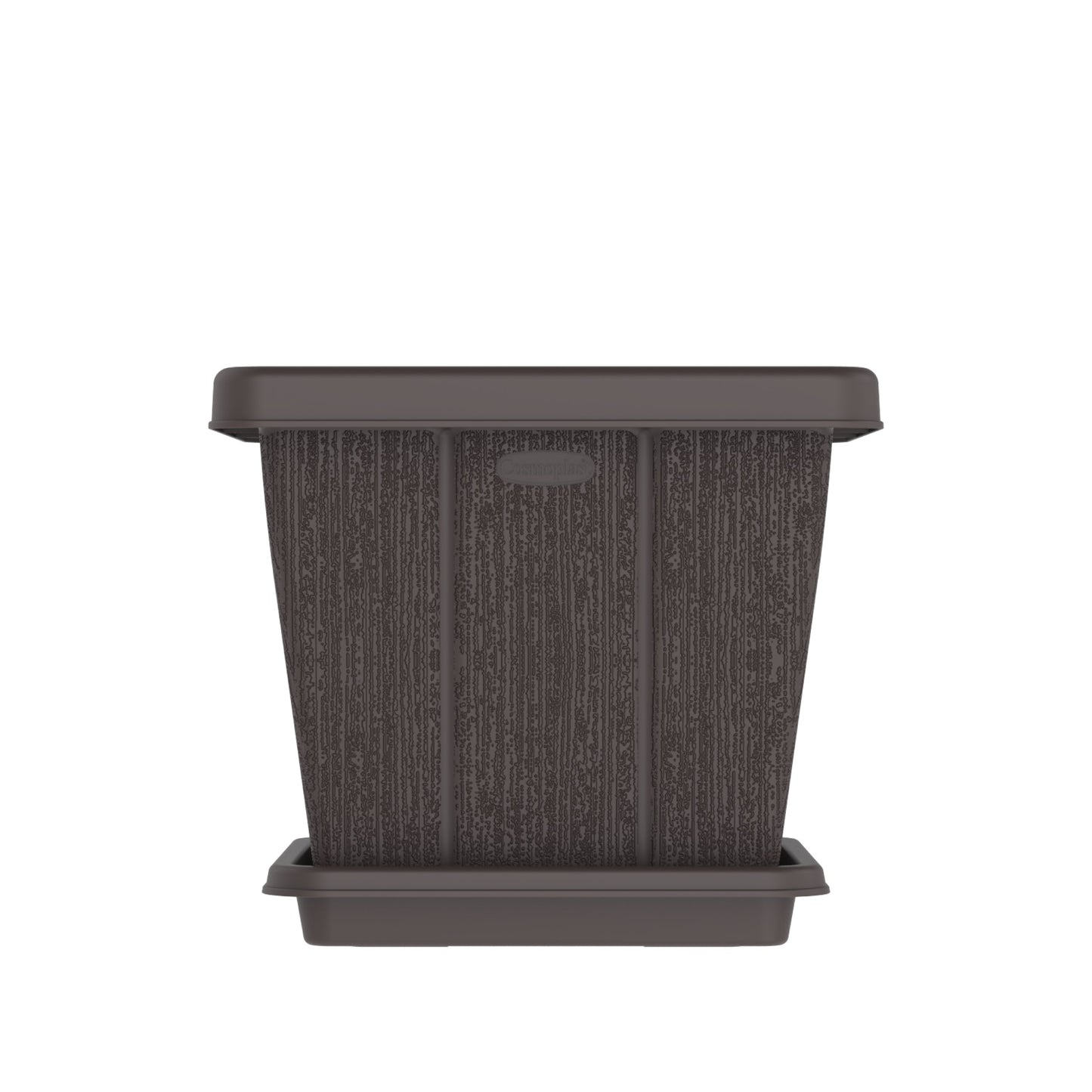 20L Cedargrain Square Planter with Tray - Cosmoplast Bahrain