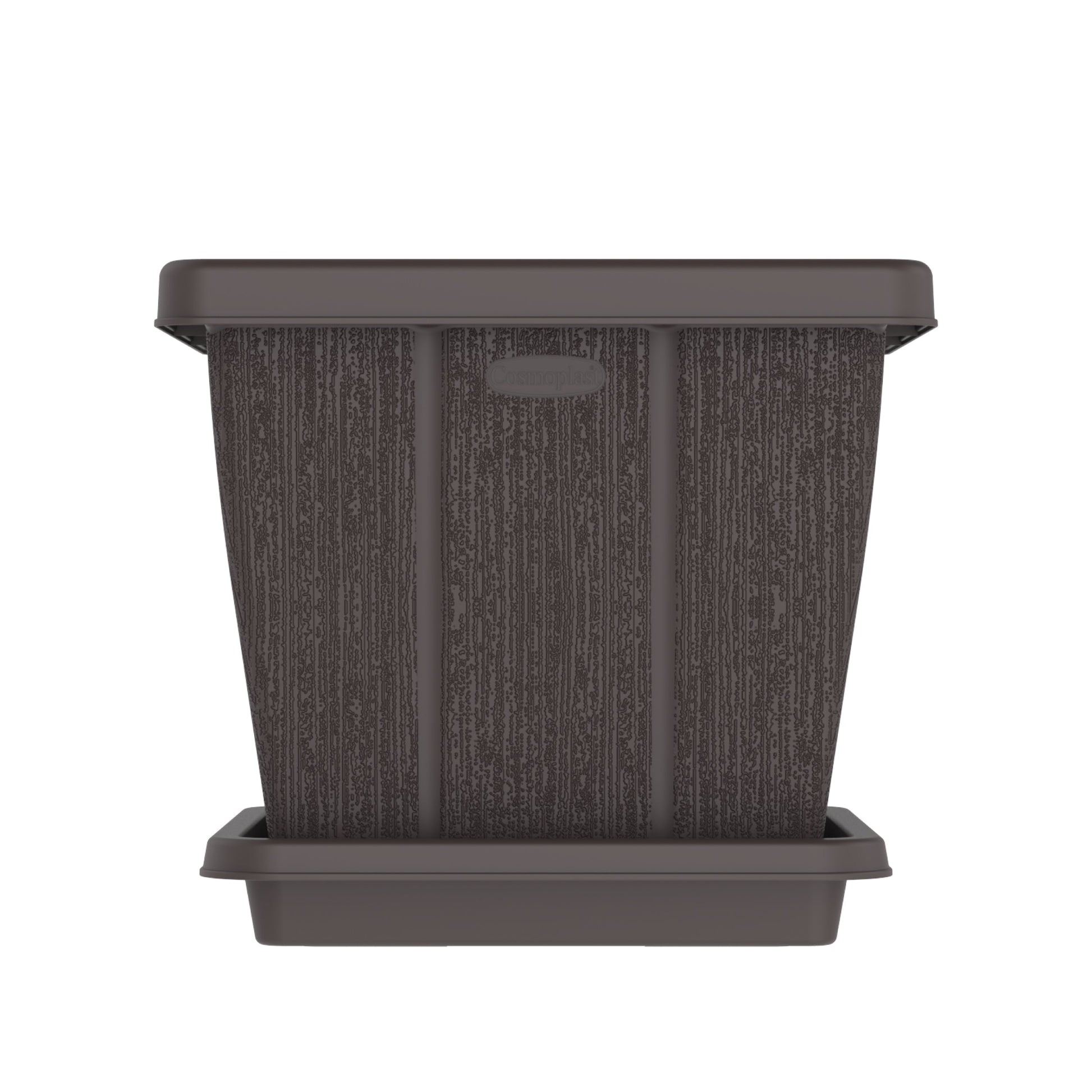 30L Cedargrain Square Planter with Tray - Cosmoplast Bahrain