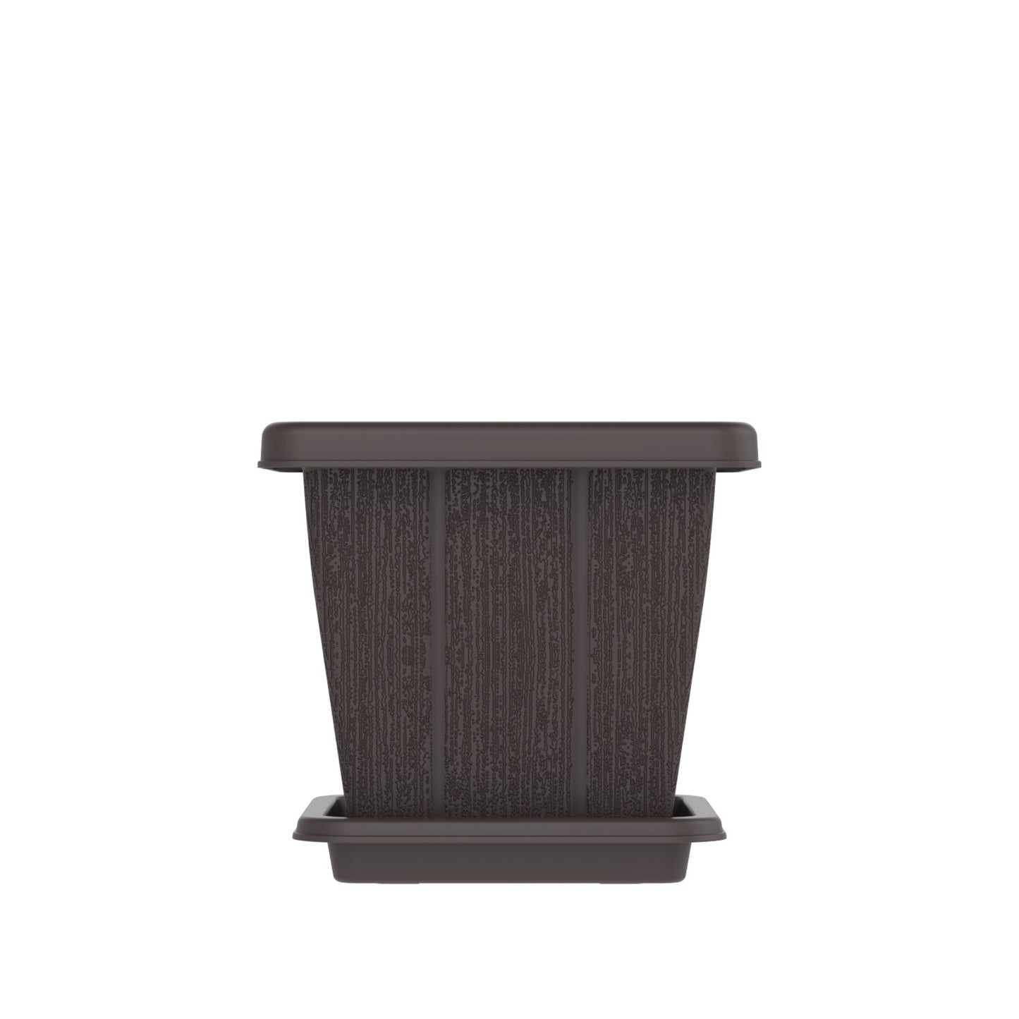 10L Cedargrain Square Planter with Tray - Cosmoplast Bahrain
