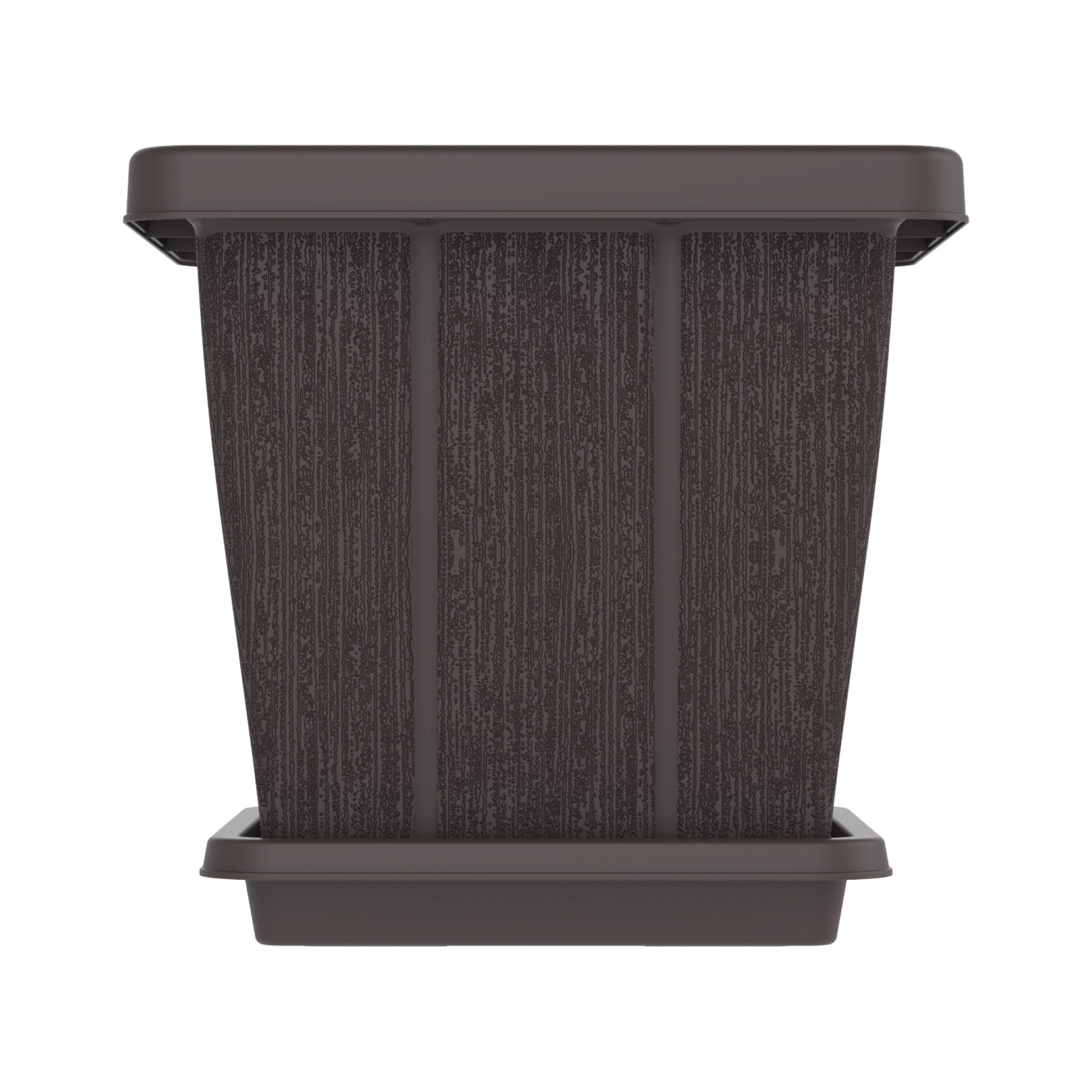 45L Cedargrain Square Planter with Tray - Cosmoplast Bahrain