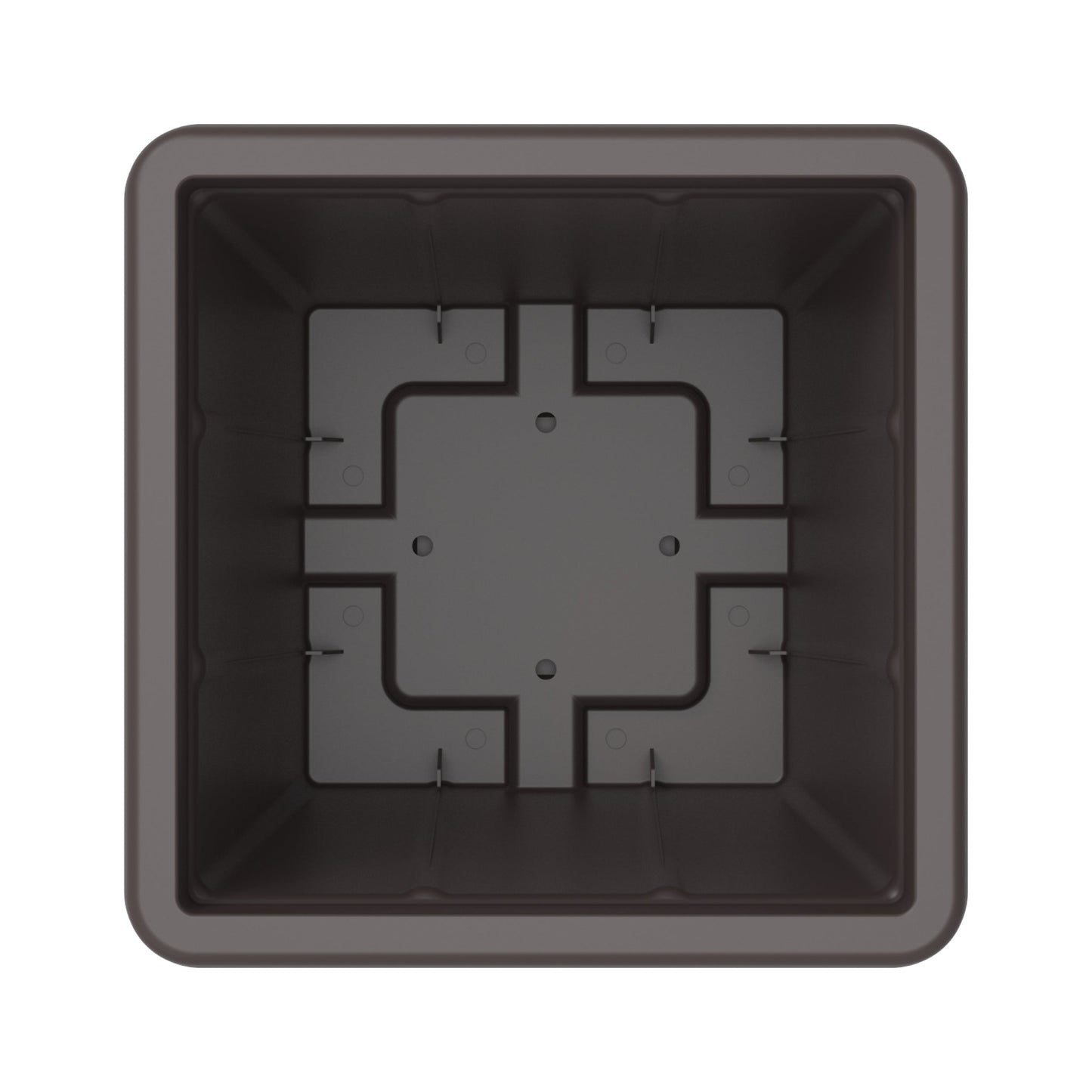 45L Cedargrain Square Planter with Tray - Cosmoplast Bahrain