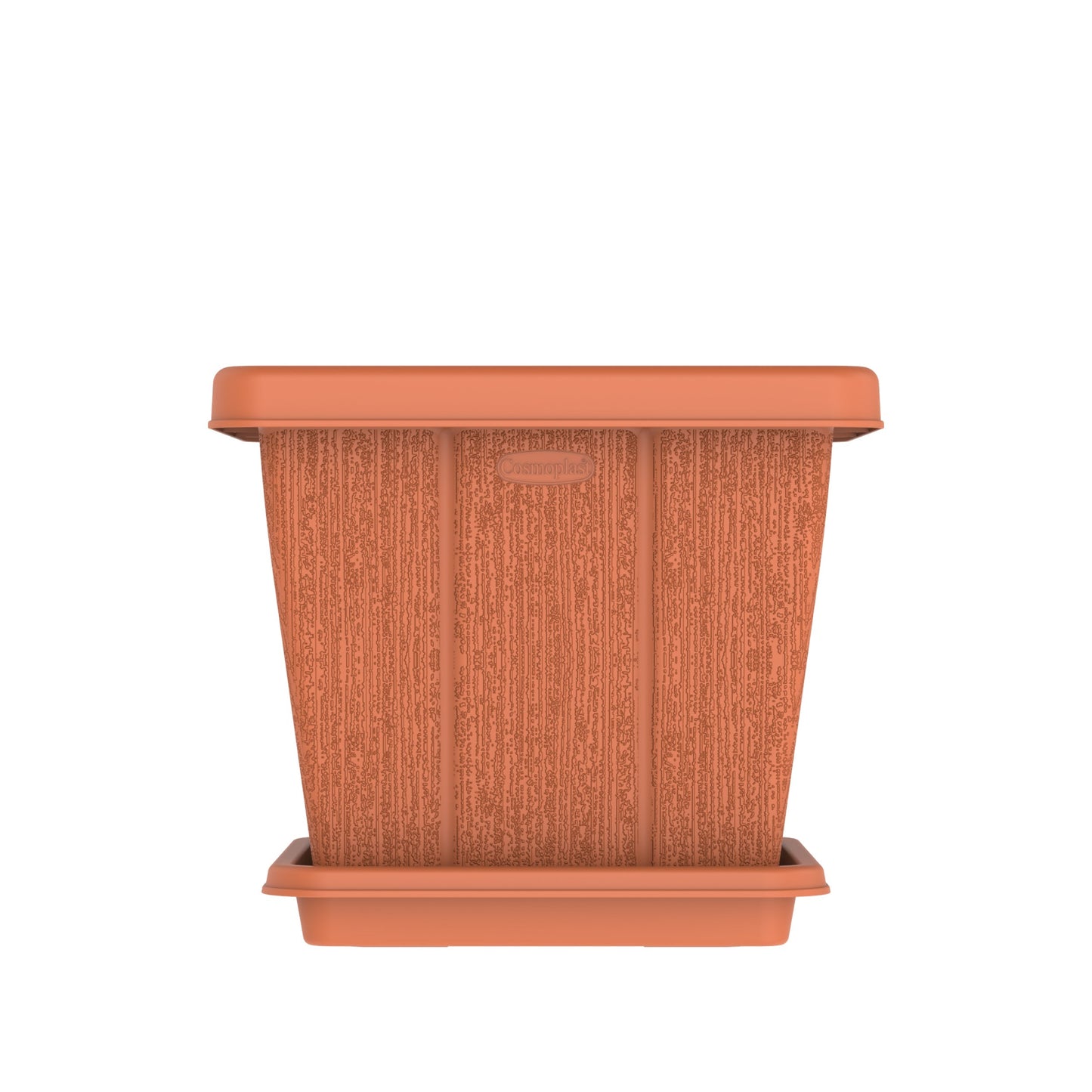 20L Cedargrain Square Planter with Tray - Cosmoplast Bahrain
