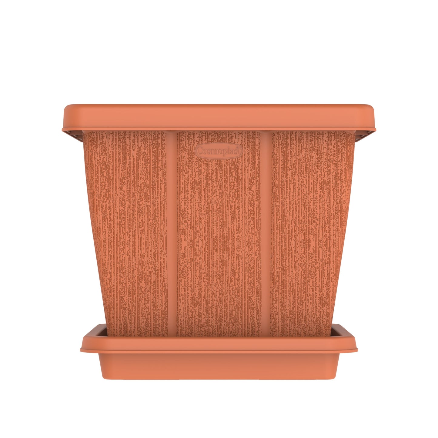 30L Cedargrain Square Planter with Tray - Cosmoplast Bahrain