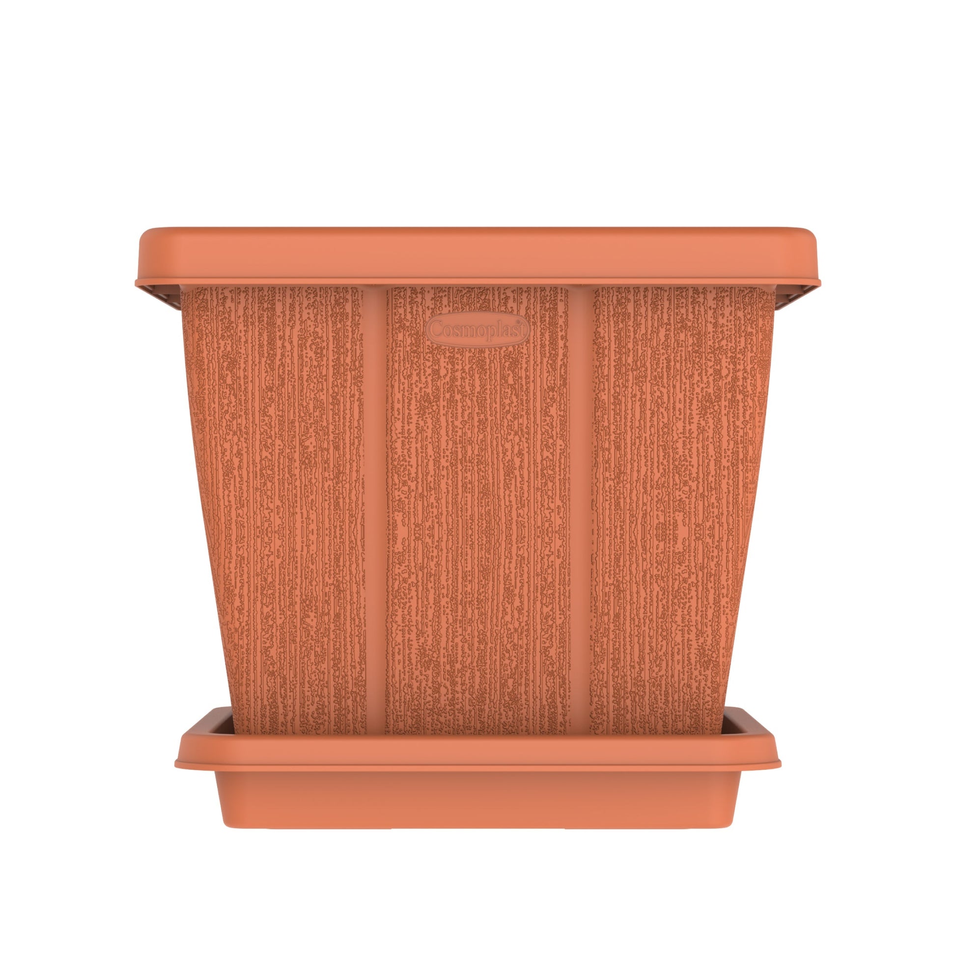 30L Cedargrain Square Planter with Tray - Cosmoplast Bahrain