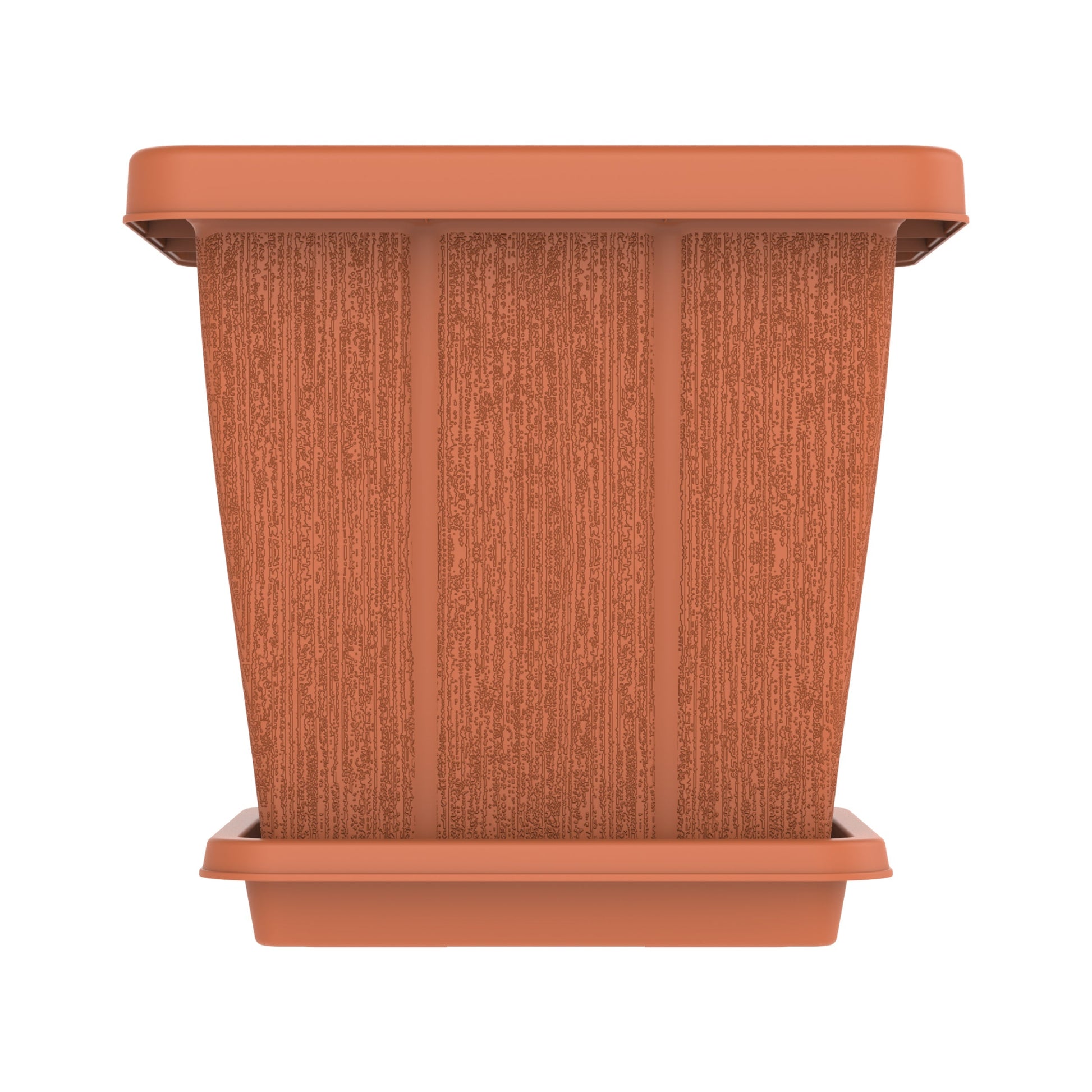 45L Cedargrain Square Planter with Tray - Cosmoplast Bahrain