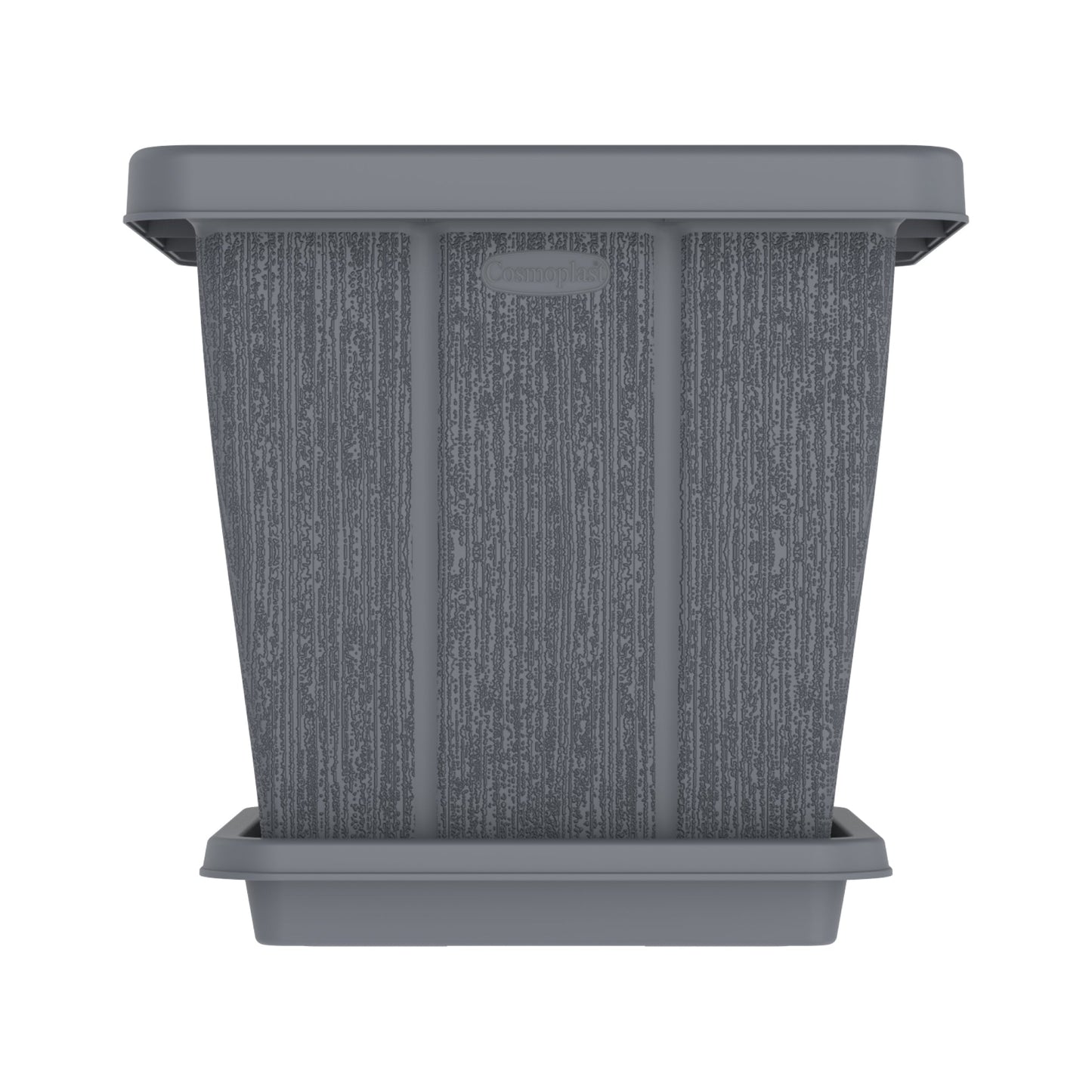 45L Cedargrain Square Planter with Tray - Cosmoplast Bahrain