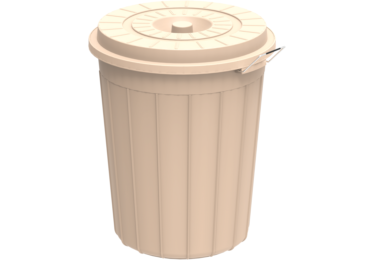 80L Round Plastic Drum with Lid - Cosmoplast Bahrain
