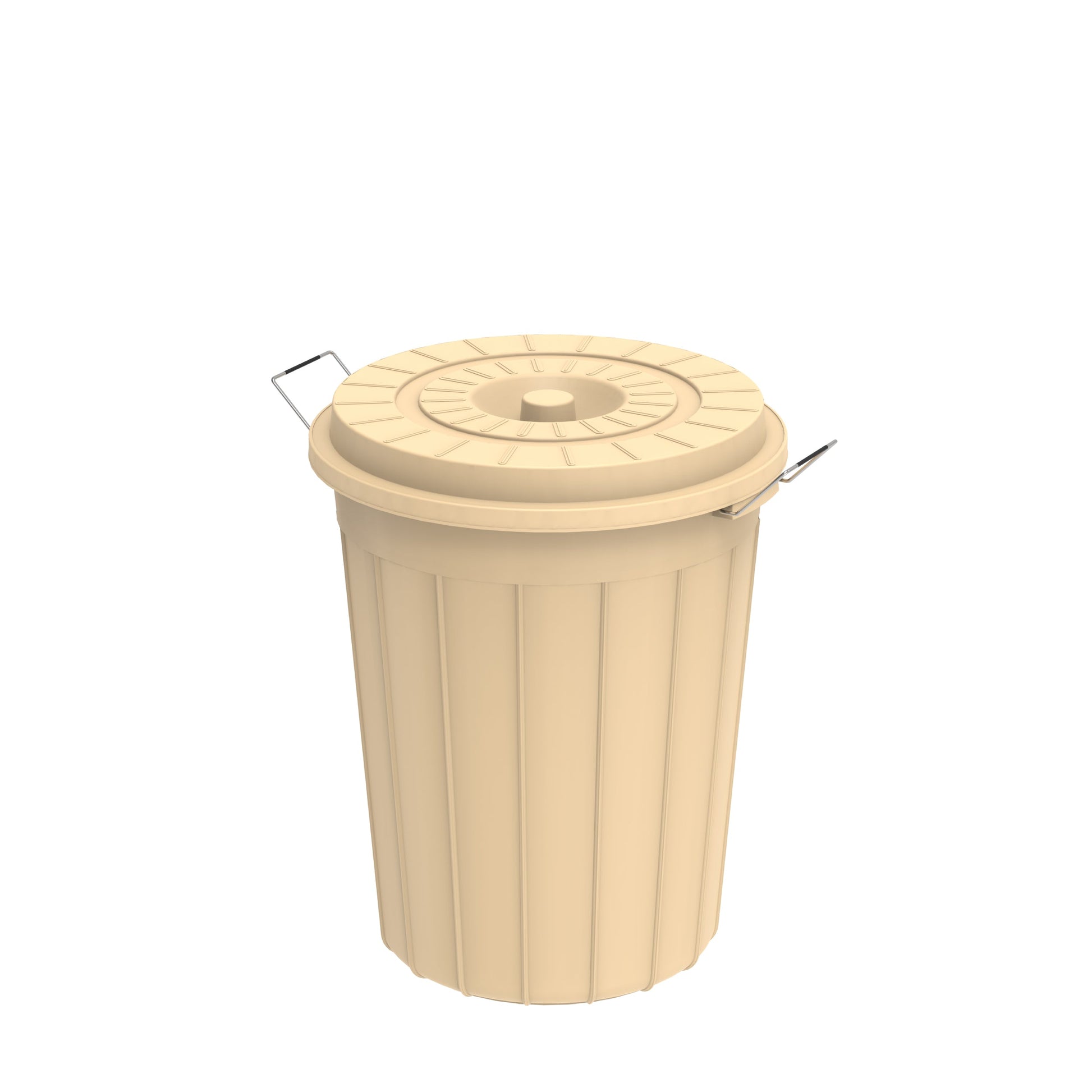 45L Round Plastic Drums with Lid - Cosmoplast Bahrain