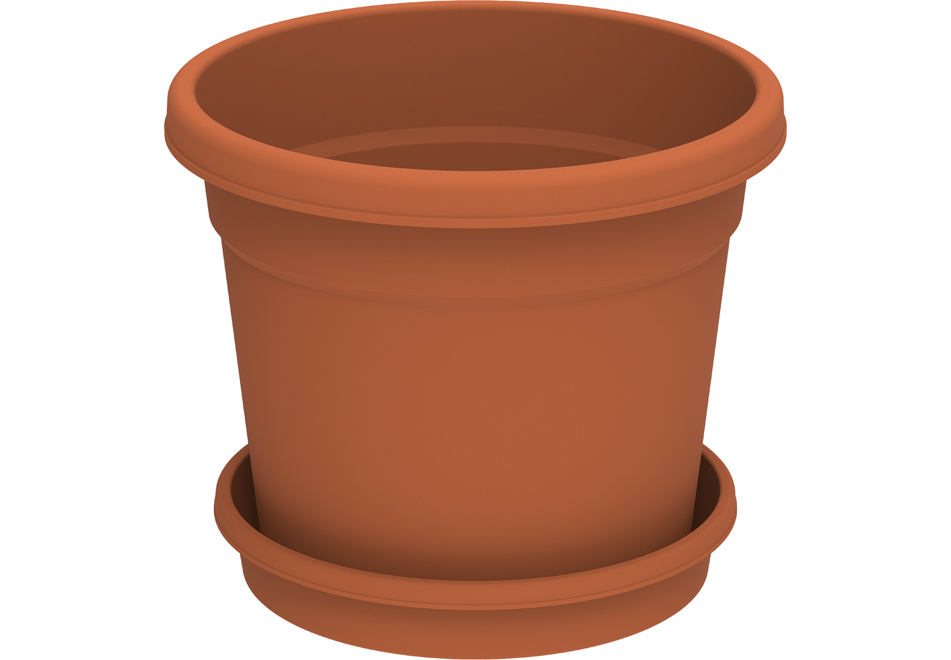 14" ROUND FLOWERPOT WITH TRAY - Cosmoplast Bahrain