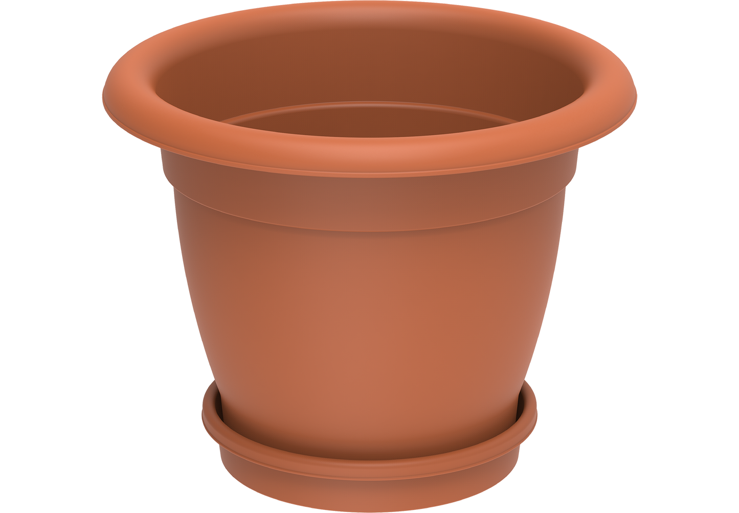 20" Round Flowerpot with Tray - Cosmoplast Bahrain