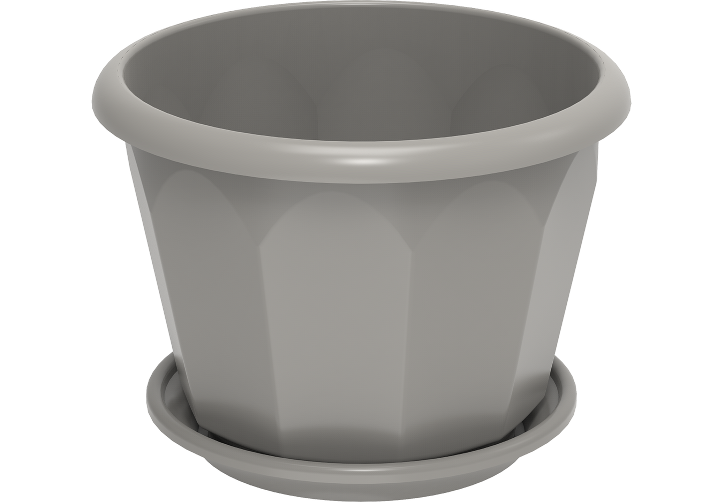10" Hexagonal Flowerpot with Tray - Cosmoplast Bahrain