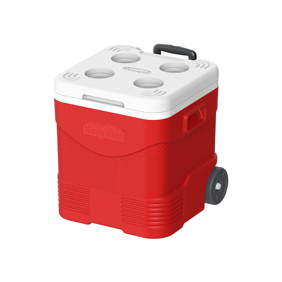 45L KeepCold Trolley Icebox with Wheels - Cosmoplast Bahrain