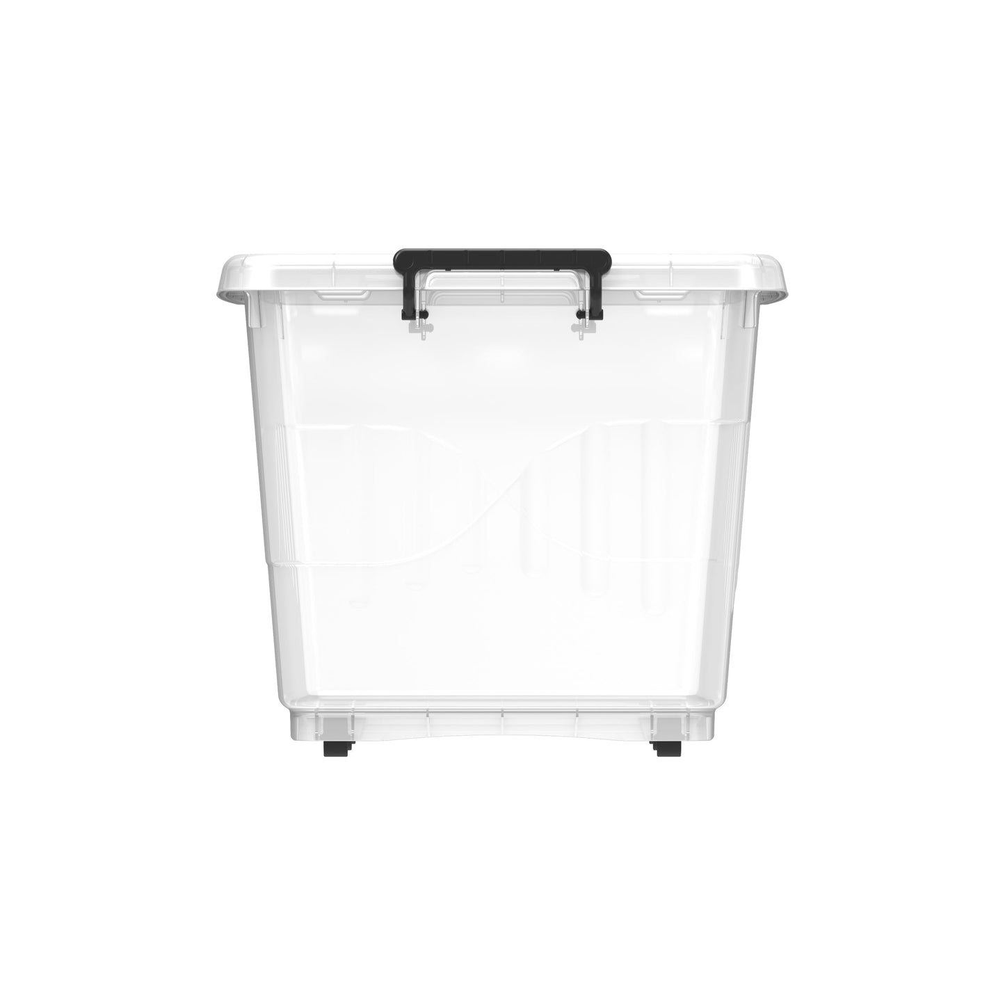 132L Clear Plastic Storage Box with Wheels & Lockable Lid - Cosmoplast Bahrain