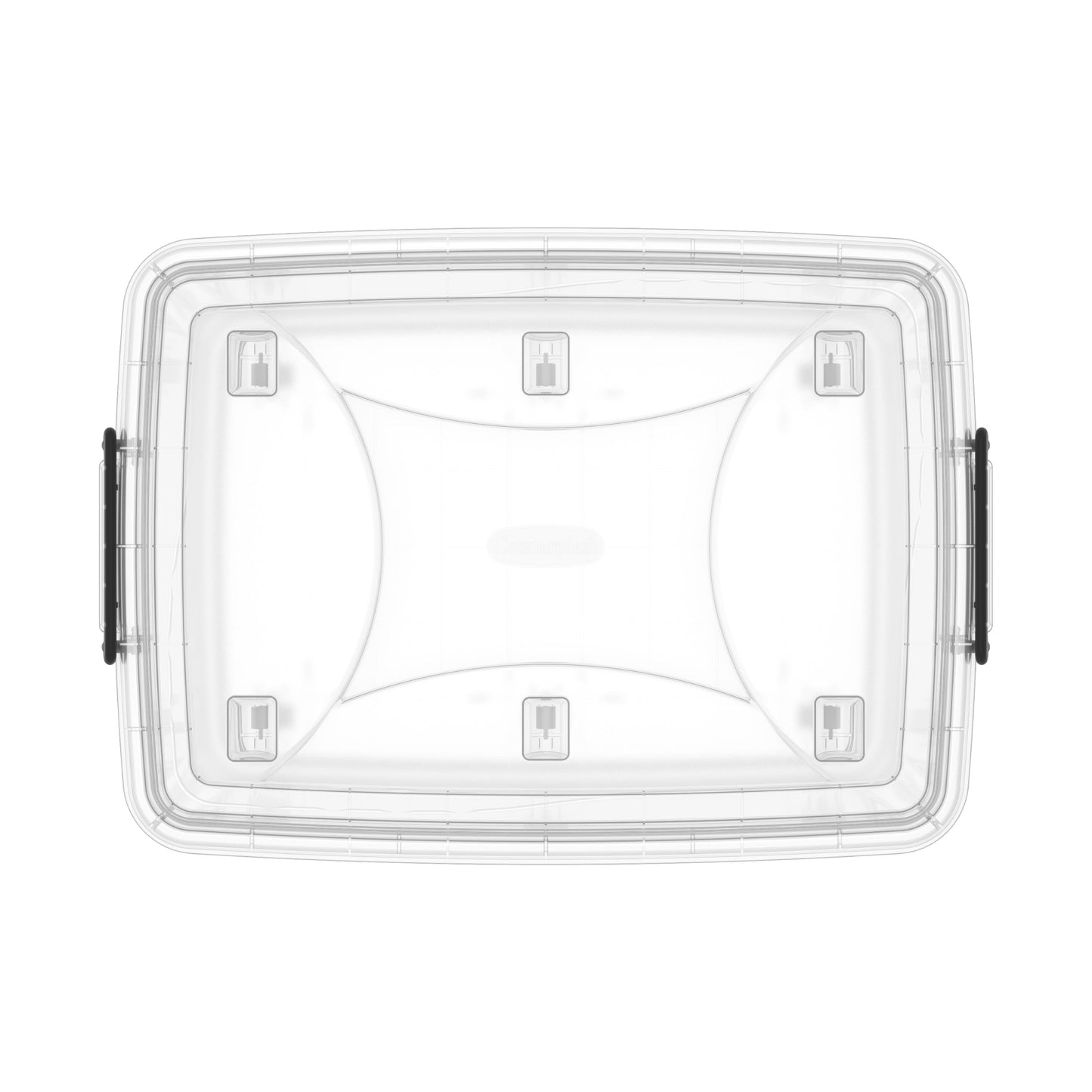 132L Clear Plastic Storage Box with Wheels & Lockable Lid - Cosmoplast Bahrain
