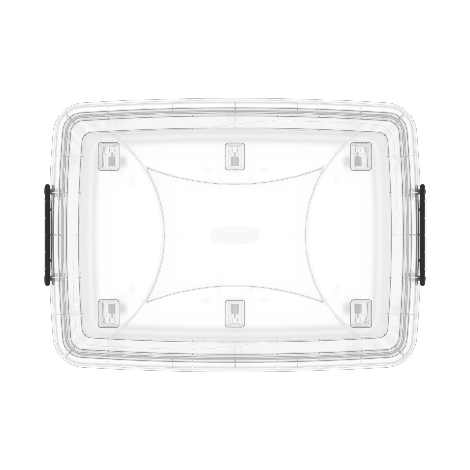 132L Clear Plastic Storage Box with Wheels & Lockable Lid - Cosmoplast Bahrain