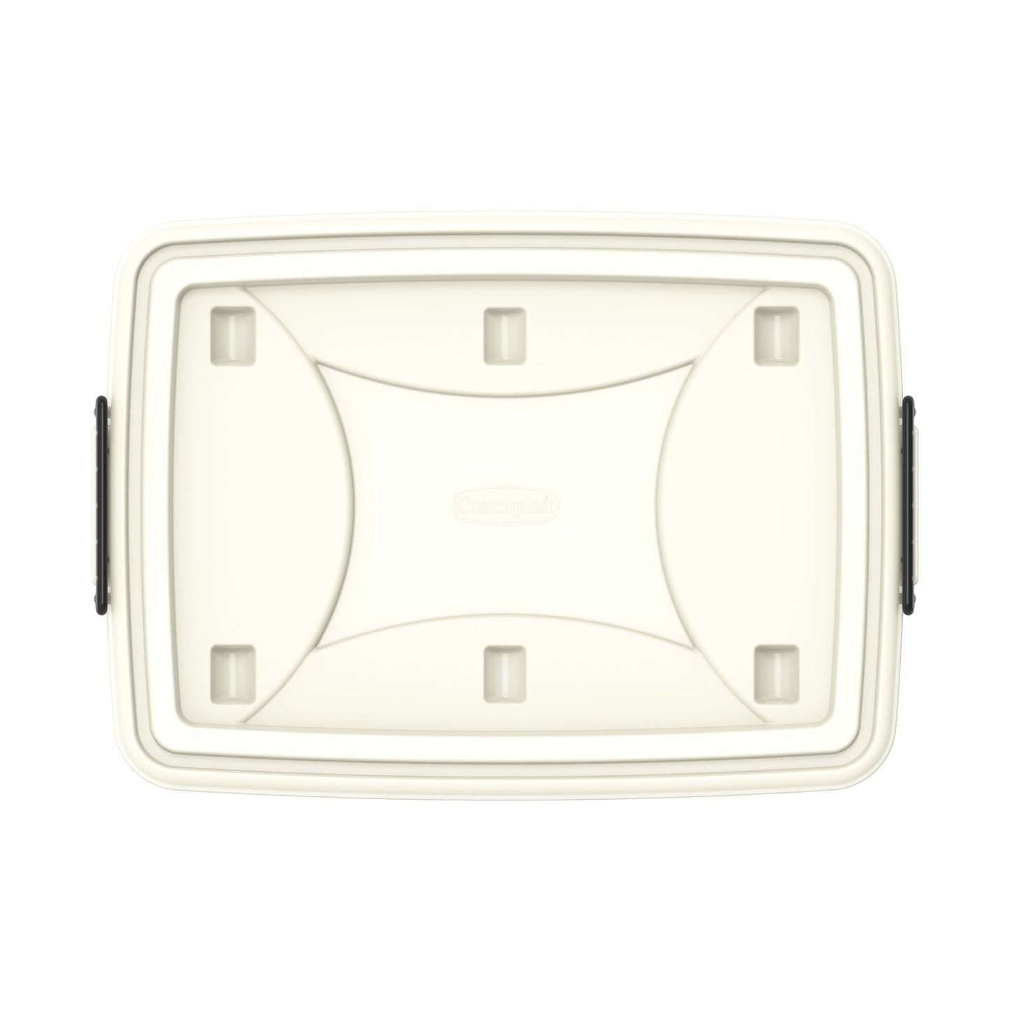 132L Clear Plastic Storage Box with Wheels & Lockable Lid - Cosmoplast Bahrain