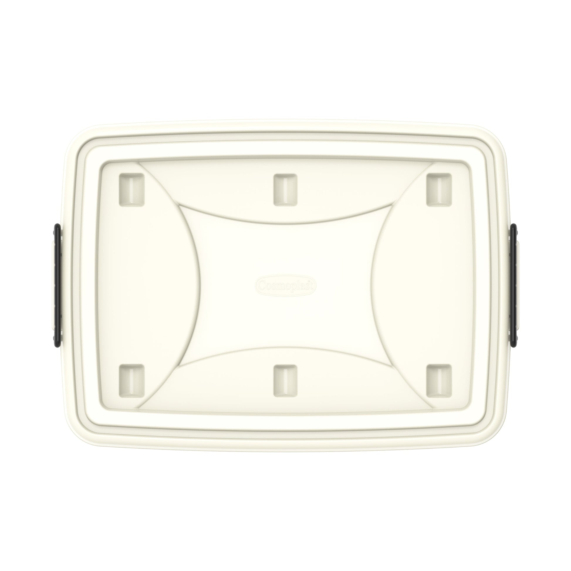 132L Clear Plastic Storage Box with Wheels & Lockable Lid - Cosmoplast Bahrain