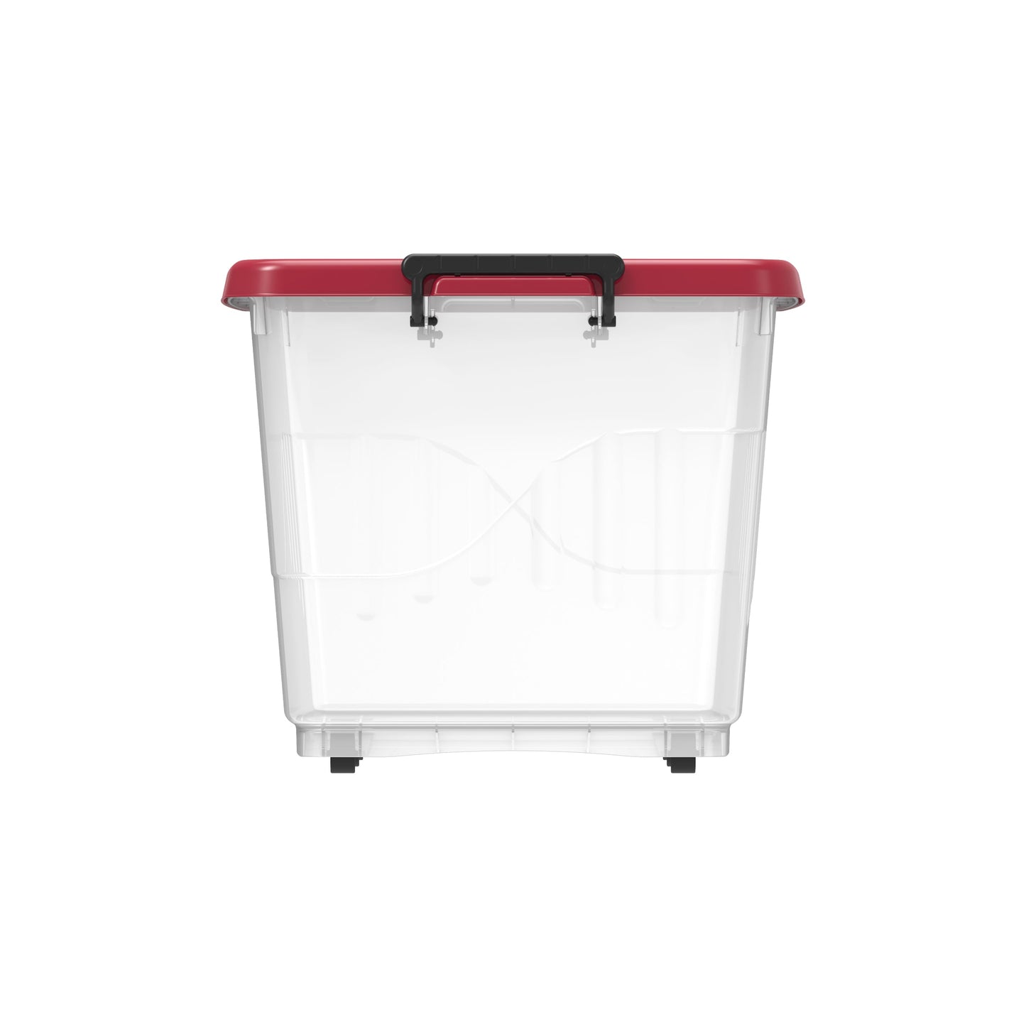 132L Clear Plastic Storage Box with Wheels & Lockable Lid - Cosmoplast Bahrain