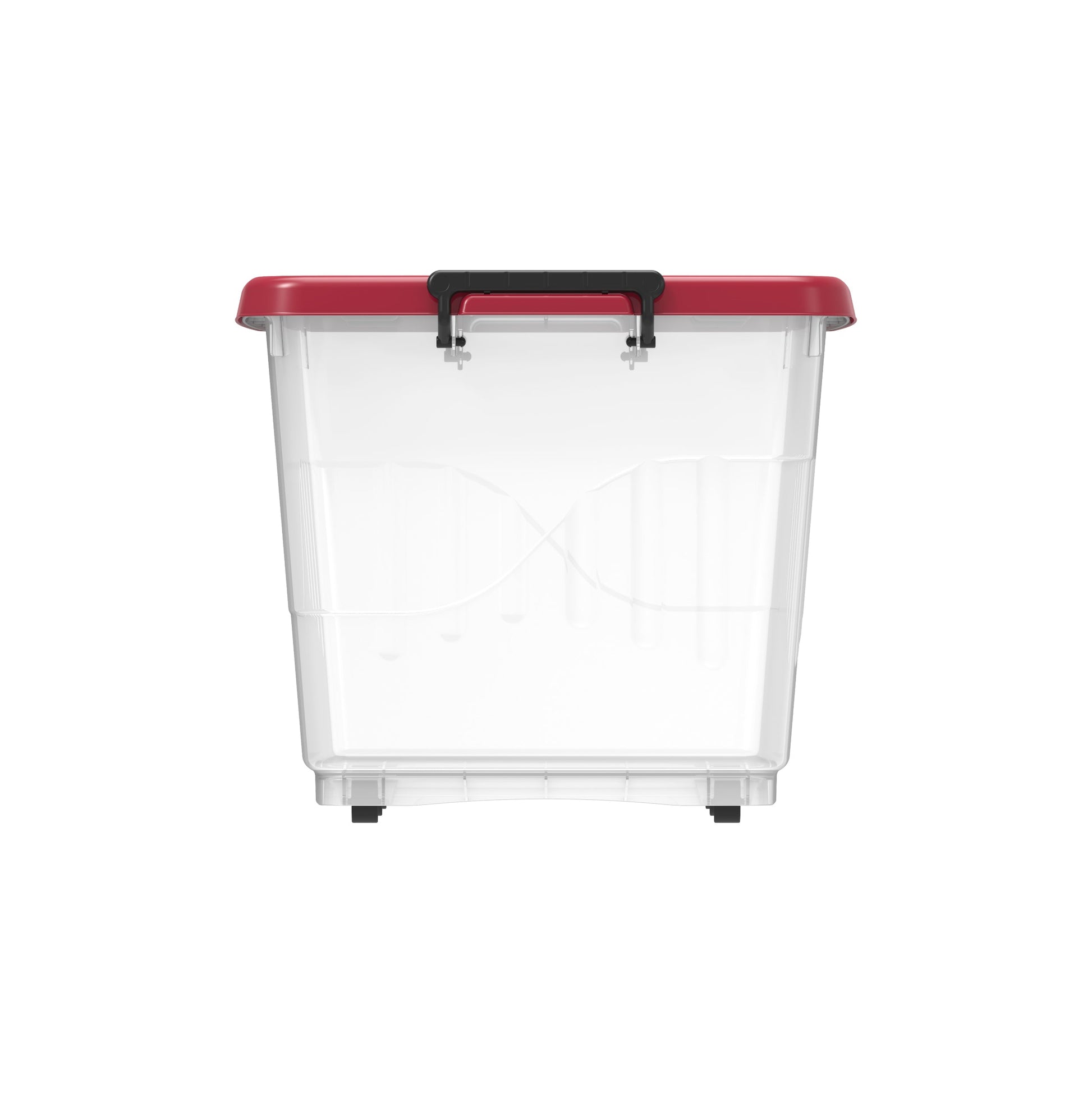 132L Clear Plastic Storage Box with Wheels & Lockable Lid - Cosmoplast Bahrain
