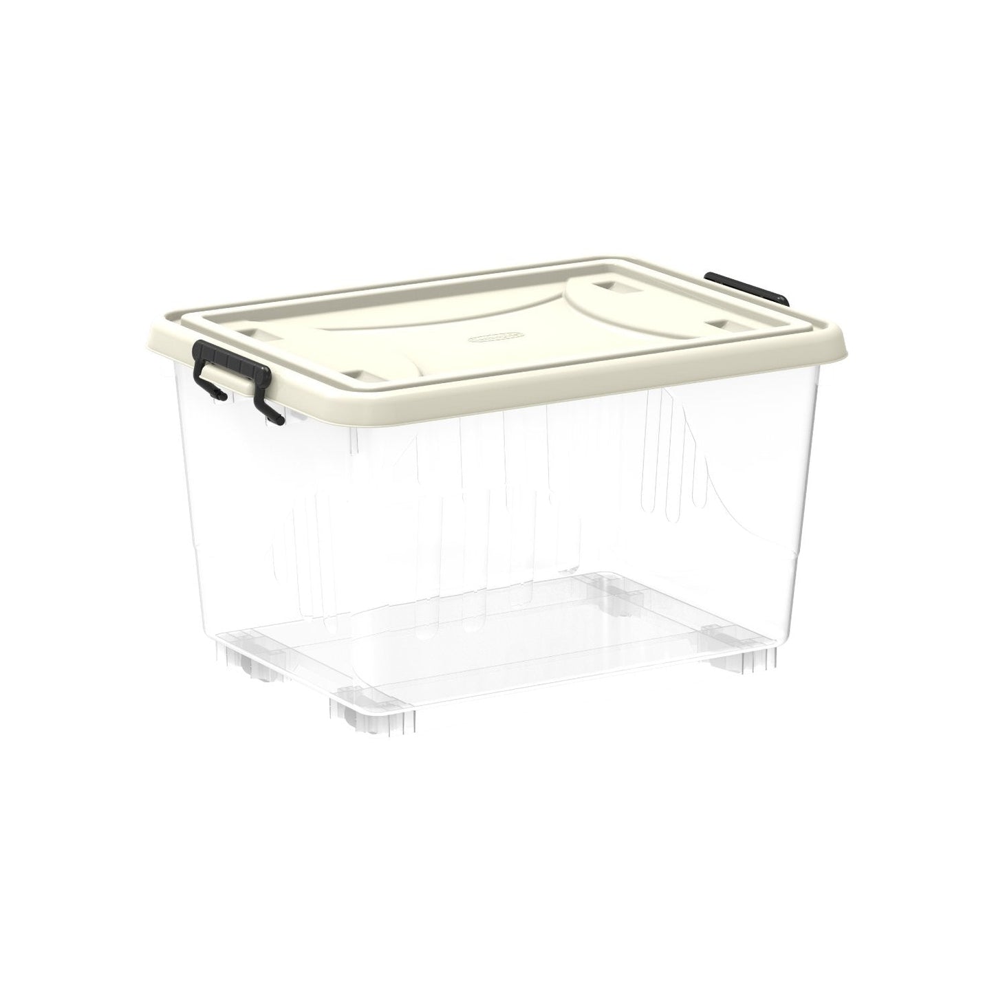 22L Clear Plastic Storage Boxes with Wheels & Lockable Lid - Cosmoplast Bahrain