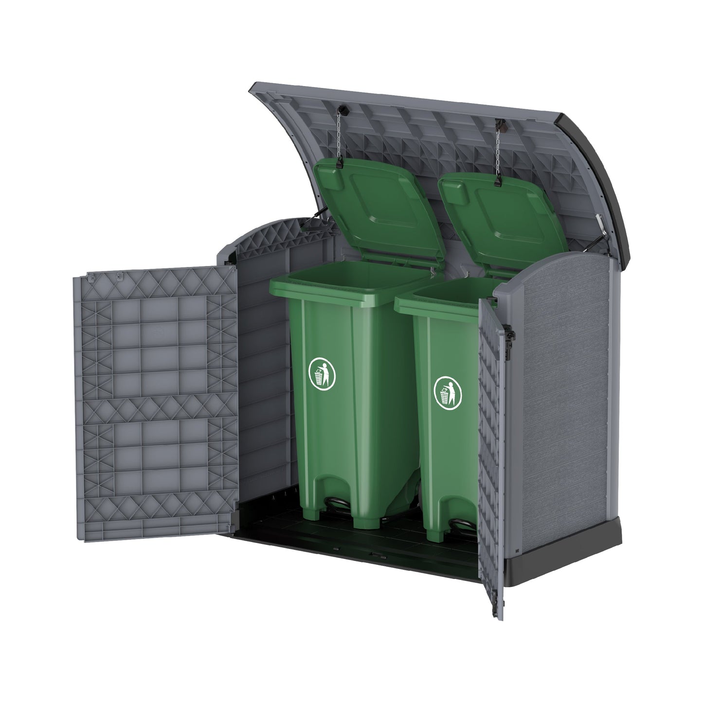 Cedargrain 1200L Small Storage Shed with Arc Lid - Cosmoplast Bahrain