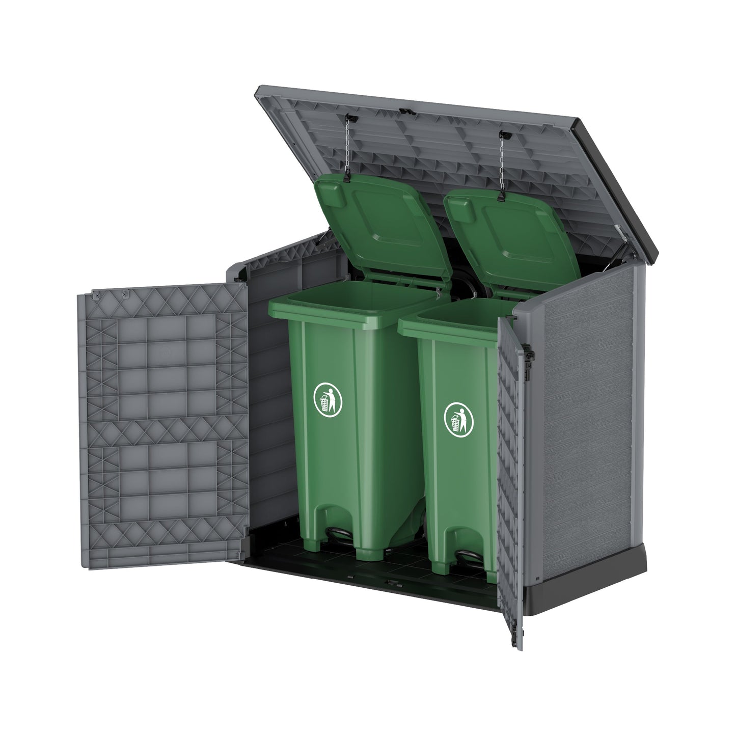 Cedargrain 1200L Small Storage Shed with Flat Lid - Cosmoplast Bahrain
