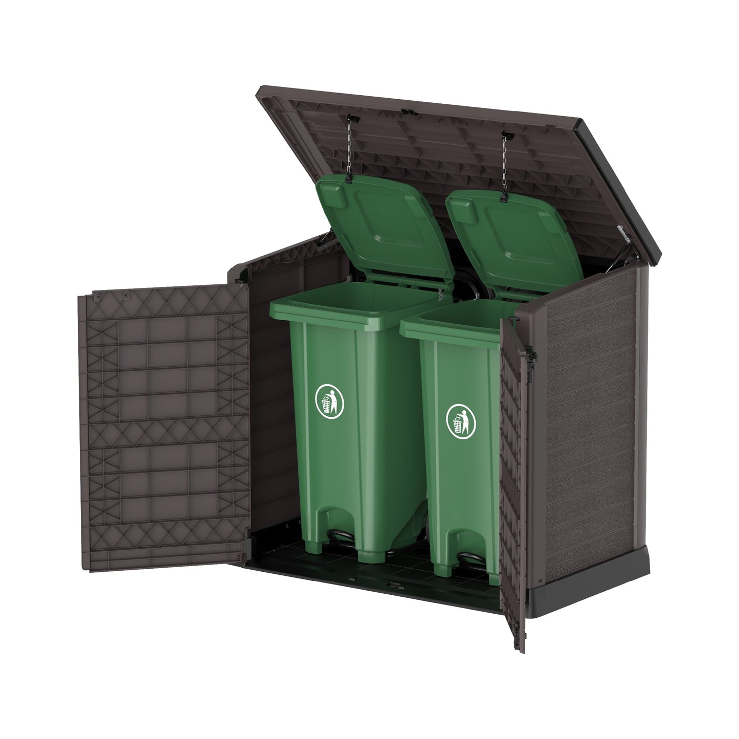 Cedargrain 1200L Small Storage Shed with Flat Lid - Cosmoplast Bahrain
