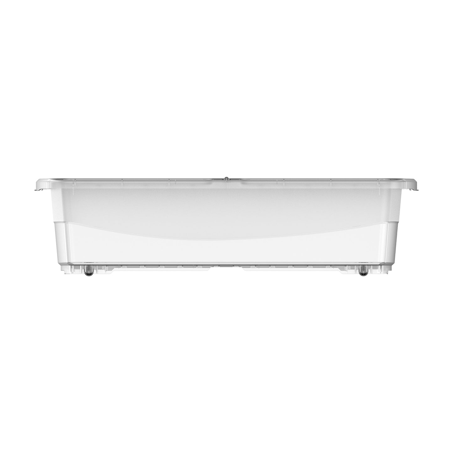45L Clear Plastic Underbed Storage Box with Wheels & Lockable Lid - Cosmoplast Bahrain