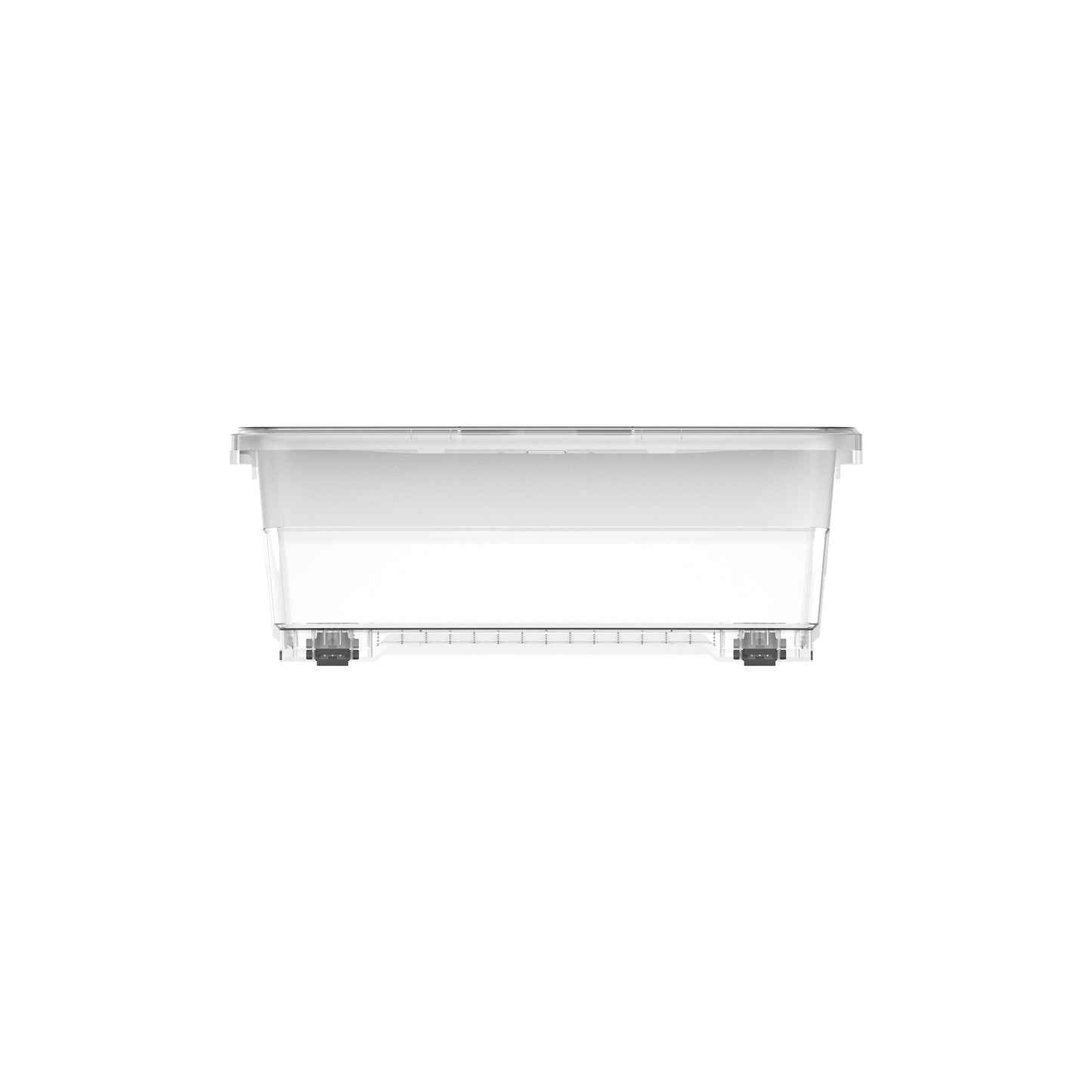 45L Clear Plastic Underbed Storage Box with Wheels & Lockable Lid - Cosmoplast Bahrain