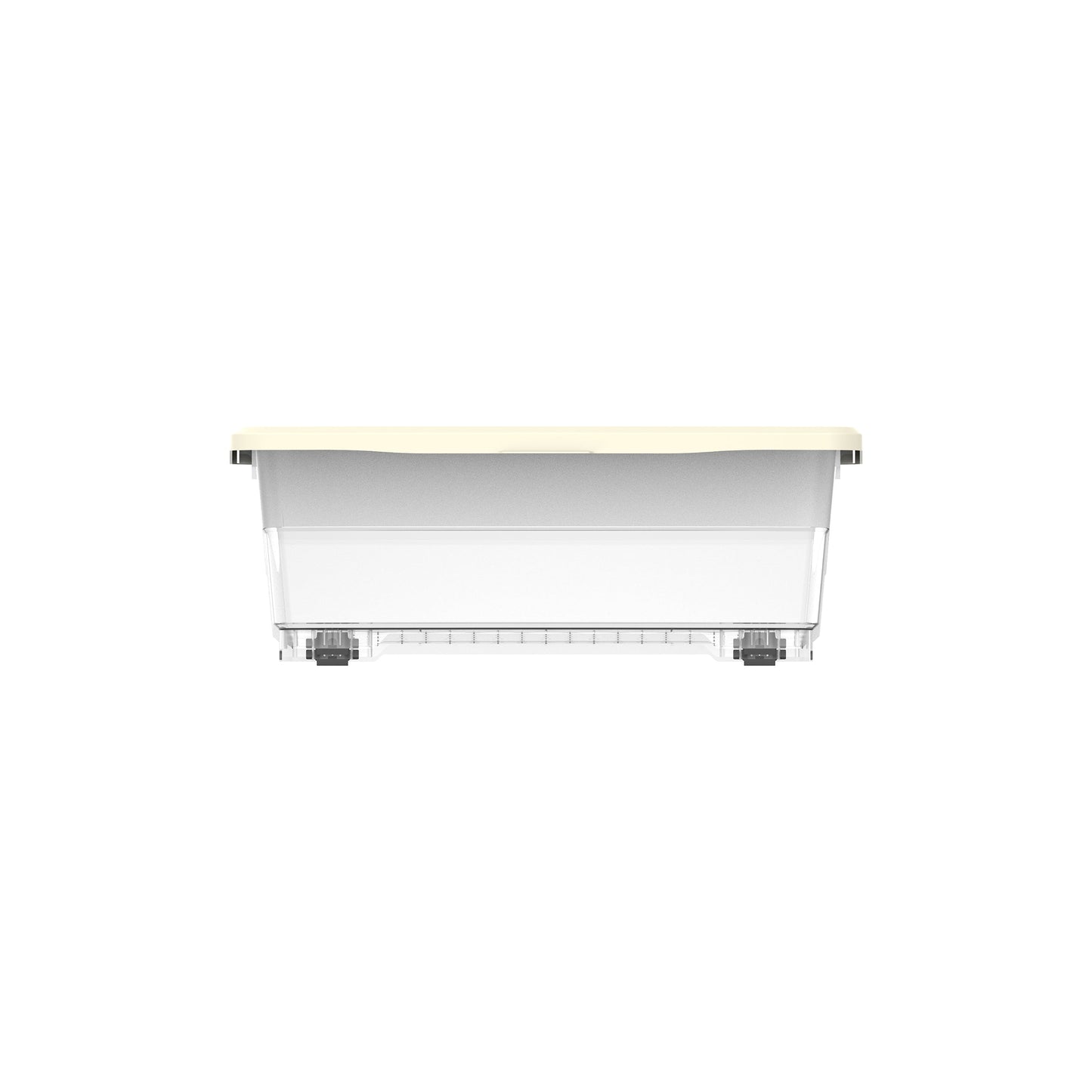 45L Clear Plastic Underbed Storage Box with Wheels & Lockable Lid - Cosmoplast Bahrain