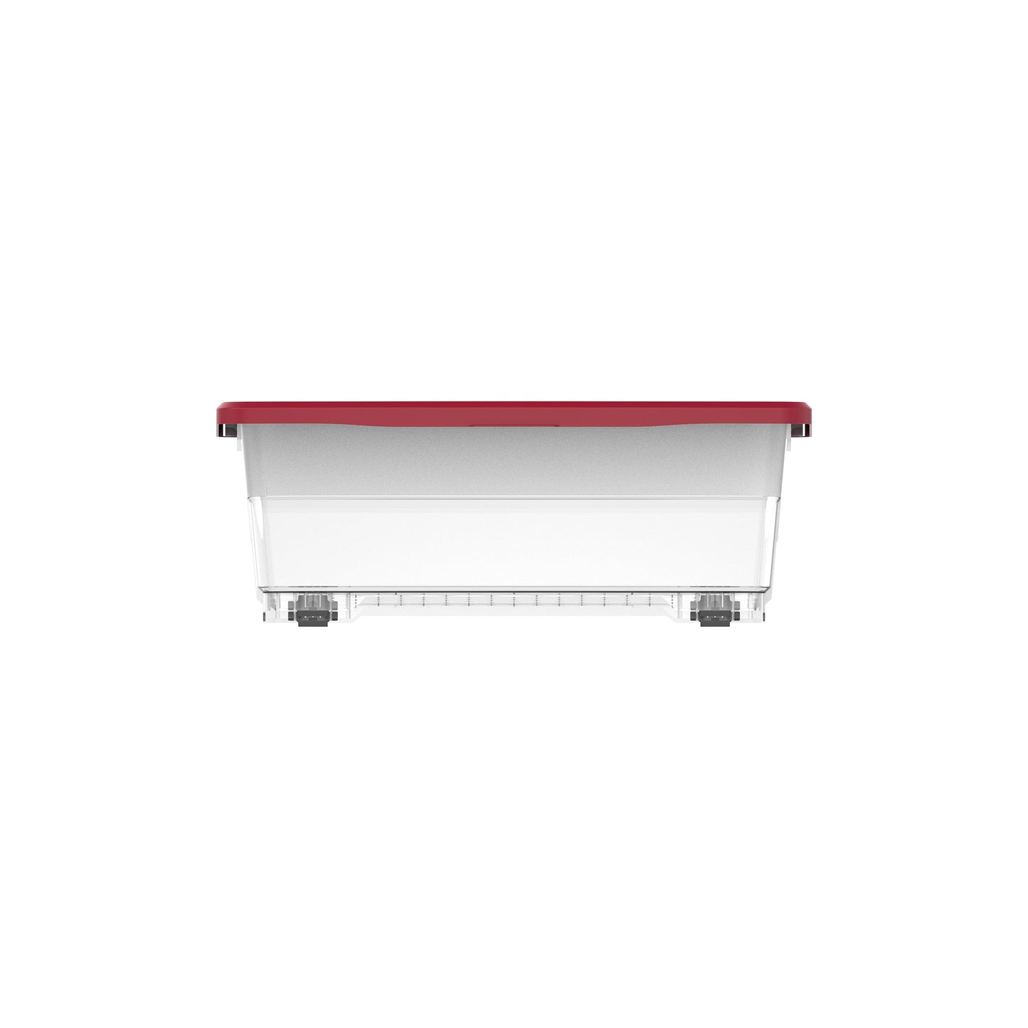 45L Clear Plastic Underbed Storage Box with Wheels & Lockable Lid - Cosmoplast Bahrain