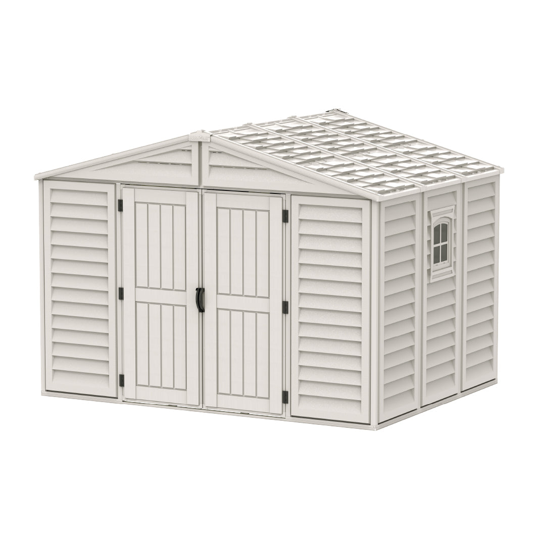 WoodBridge 10.5x8ft (324.8x247x233.2 cm) Resin Garden Storage Shed - Cosmoplast Bahrain