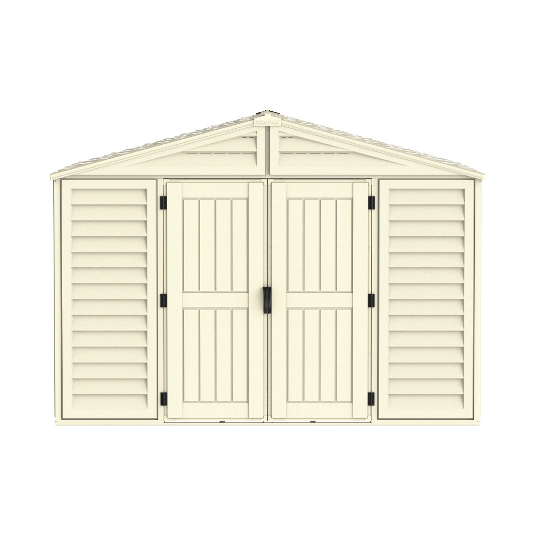 WoodBridge 10.5x8ft (324.8x247x233.2 cm) Resin Garden Storage Shed - Cosmoplast Bahrain