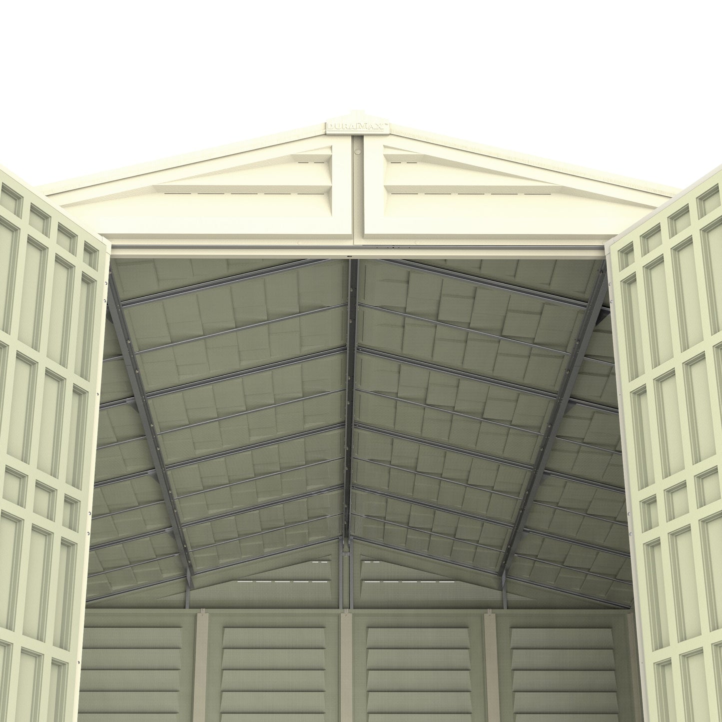 WoodBridge 10.5x13ft (324.8x405xH 233.2 cm) Resin Garden Storage Shed - Cosmoplast Bahrain