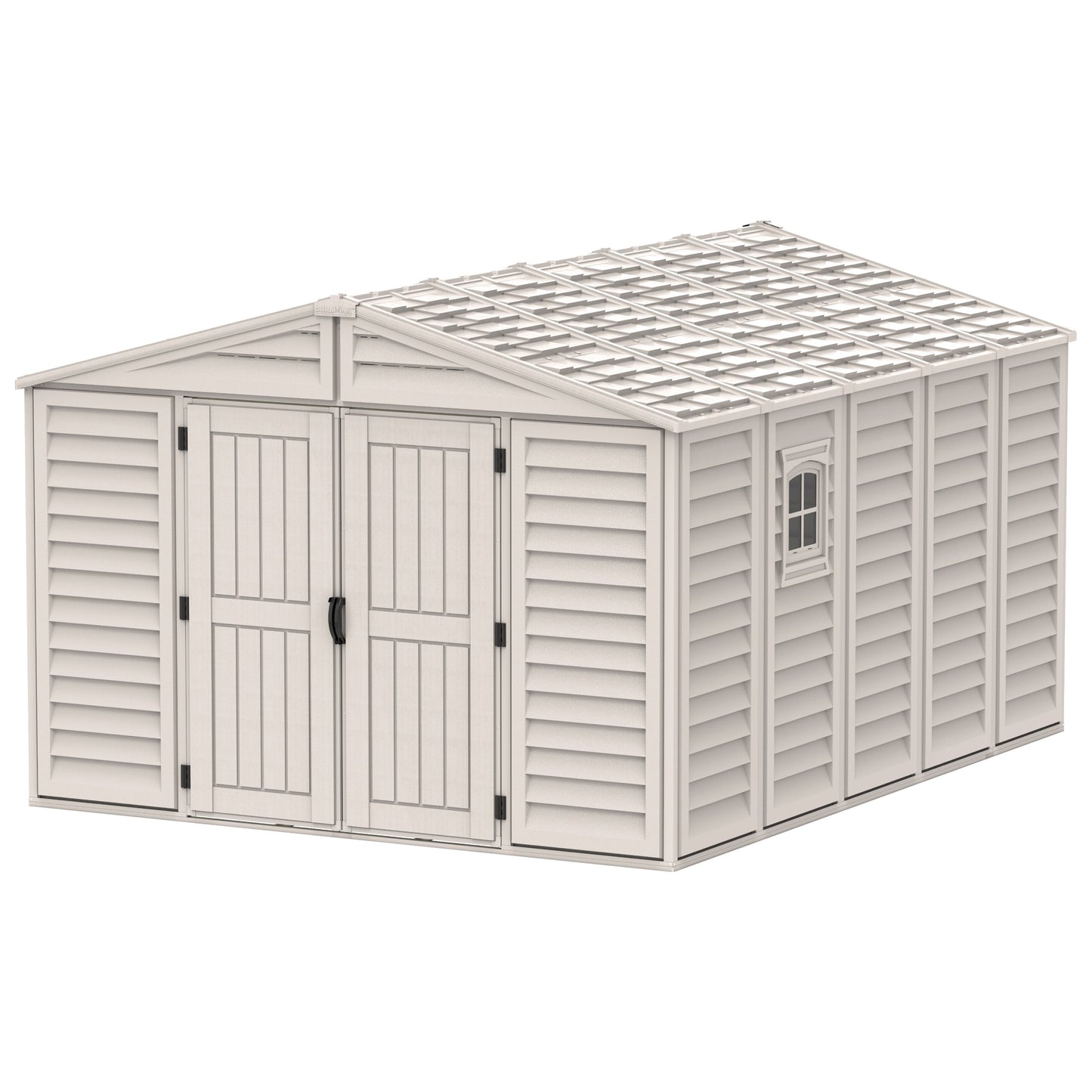 WoodBridge 10.5x13ft (324.8x405xH 233.2 cm) Resin Garden Storage Shed - Cosmoplast Bahrain