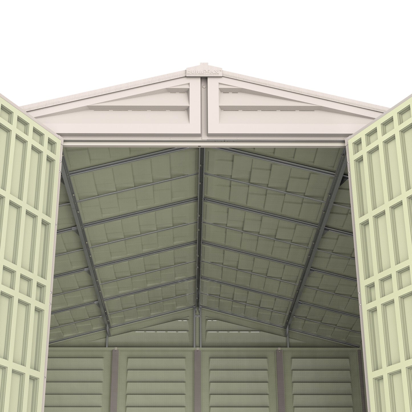 WoodBridge 10.5x13ft (324.8x405xH 233.2 cm) Resin Garden Storage Shed - Cosmoplast Bahrain