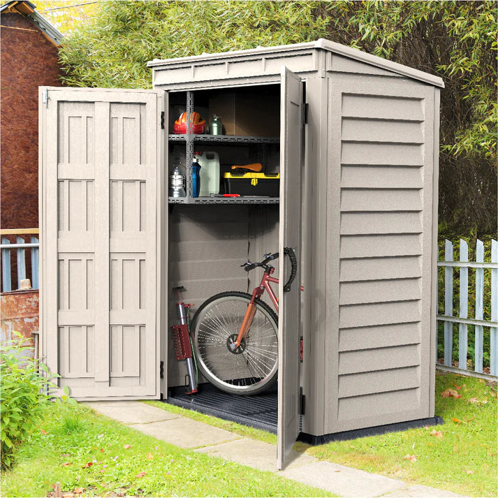 YardMate Pent PLUS 5x3ft (171x92x202 cm) Resin Garden Storage Shed - Cosmoplast Bahrain