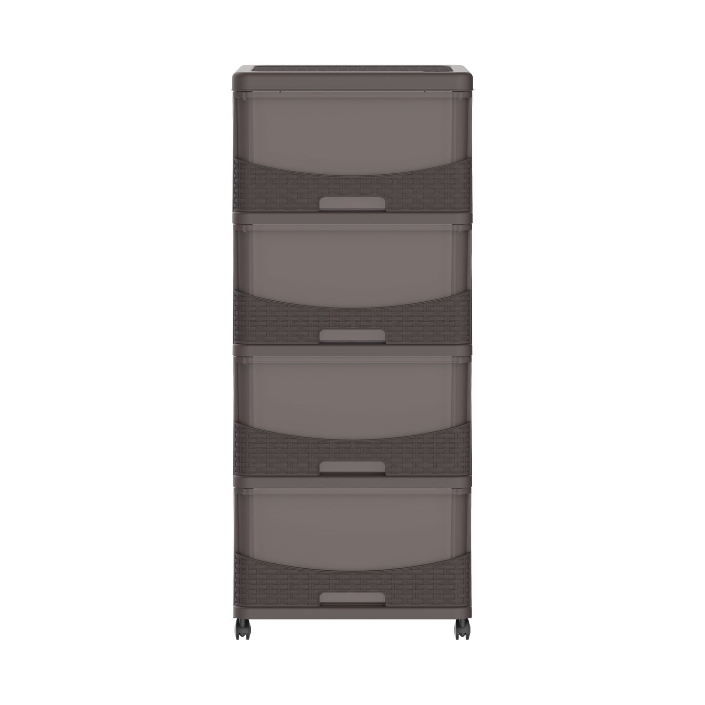 4 Tiers Storage Cabinet with Drawers & Wheels