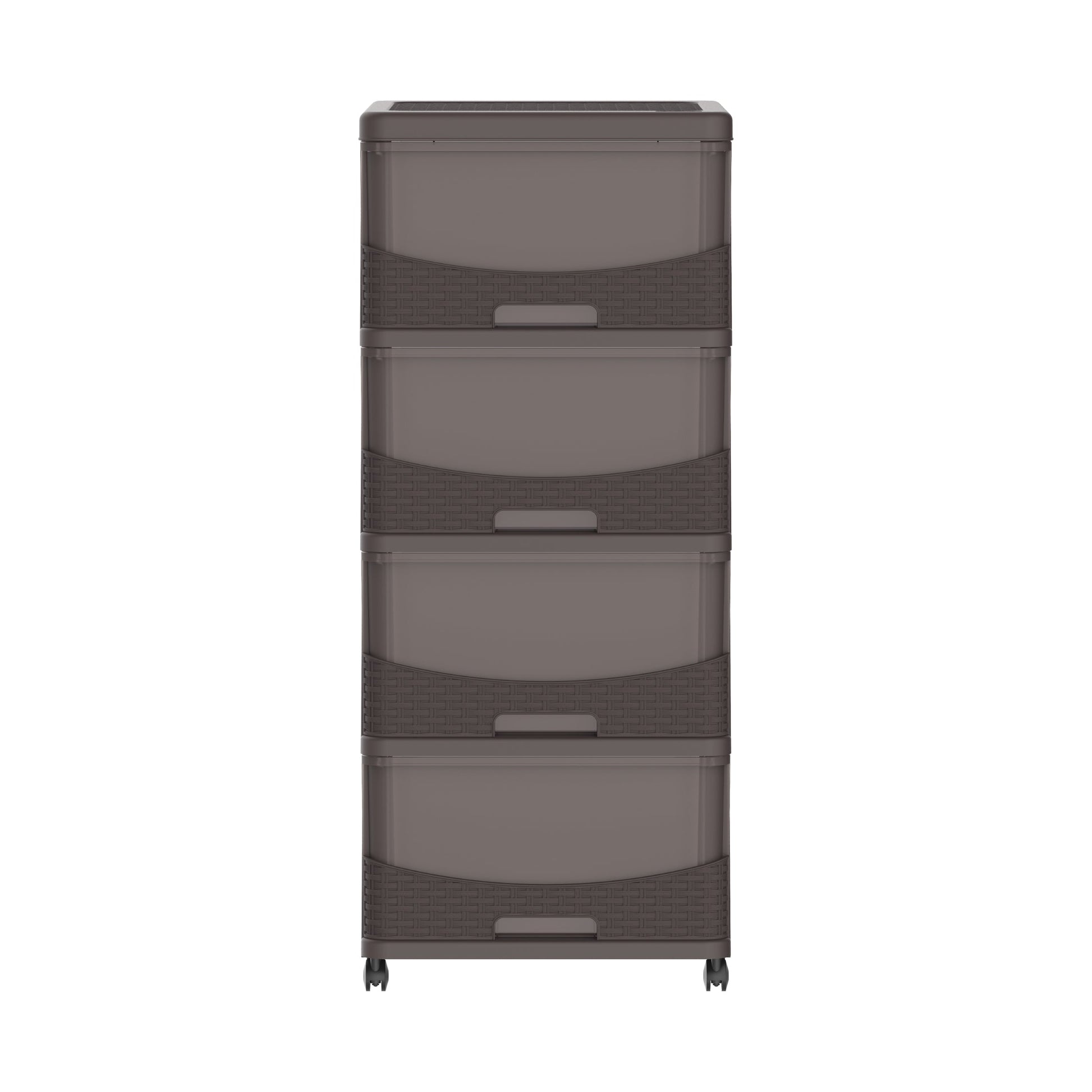 4 Tiers Storage Cabinet with Drawers & Wheels